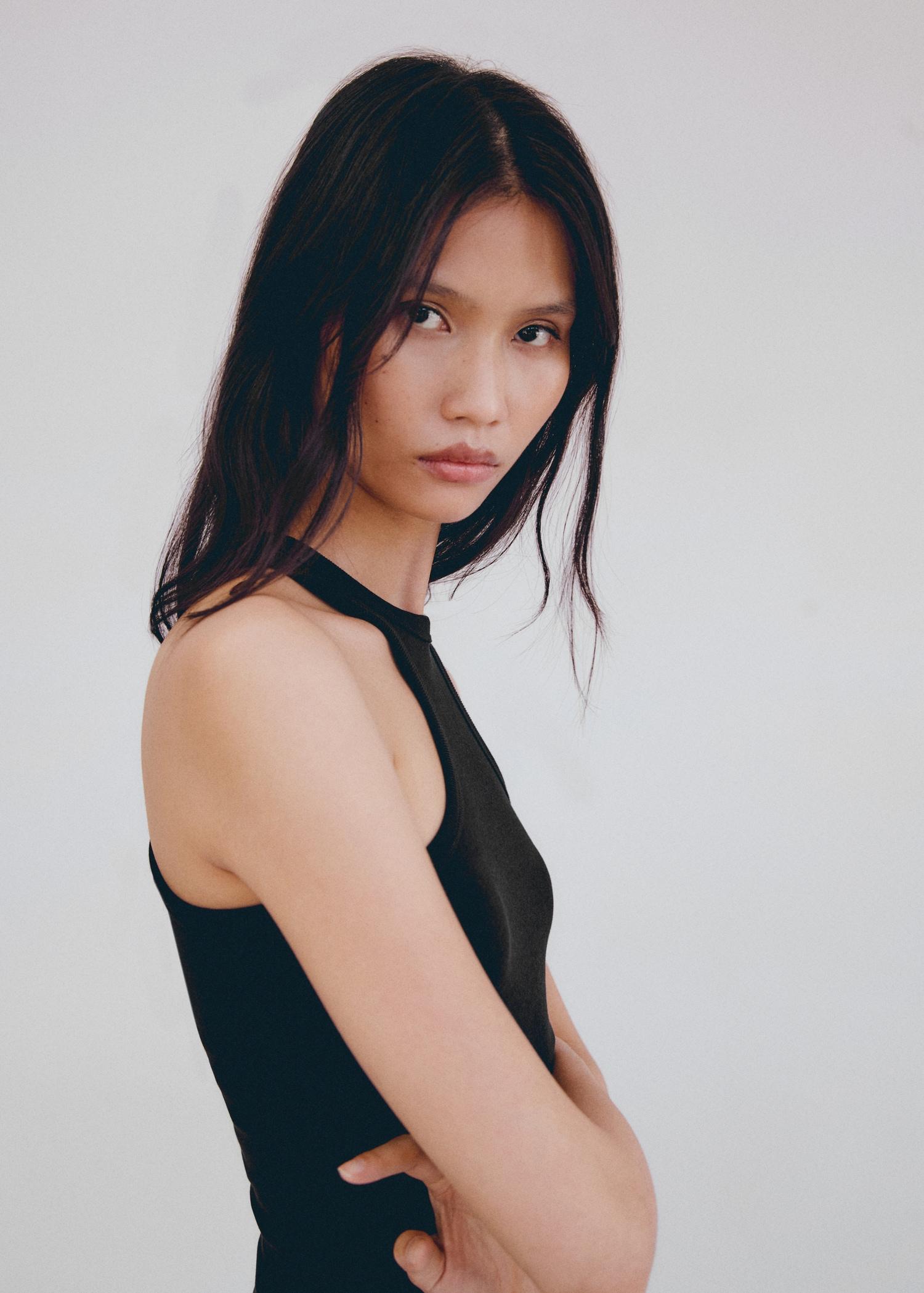 Ribbed cotton-blend top - Women | MANGO USA Product Image