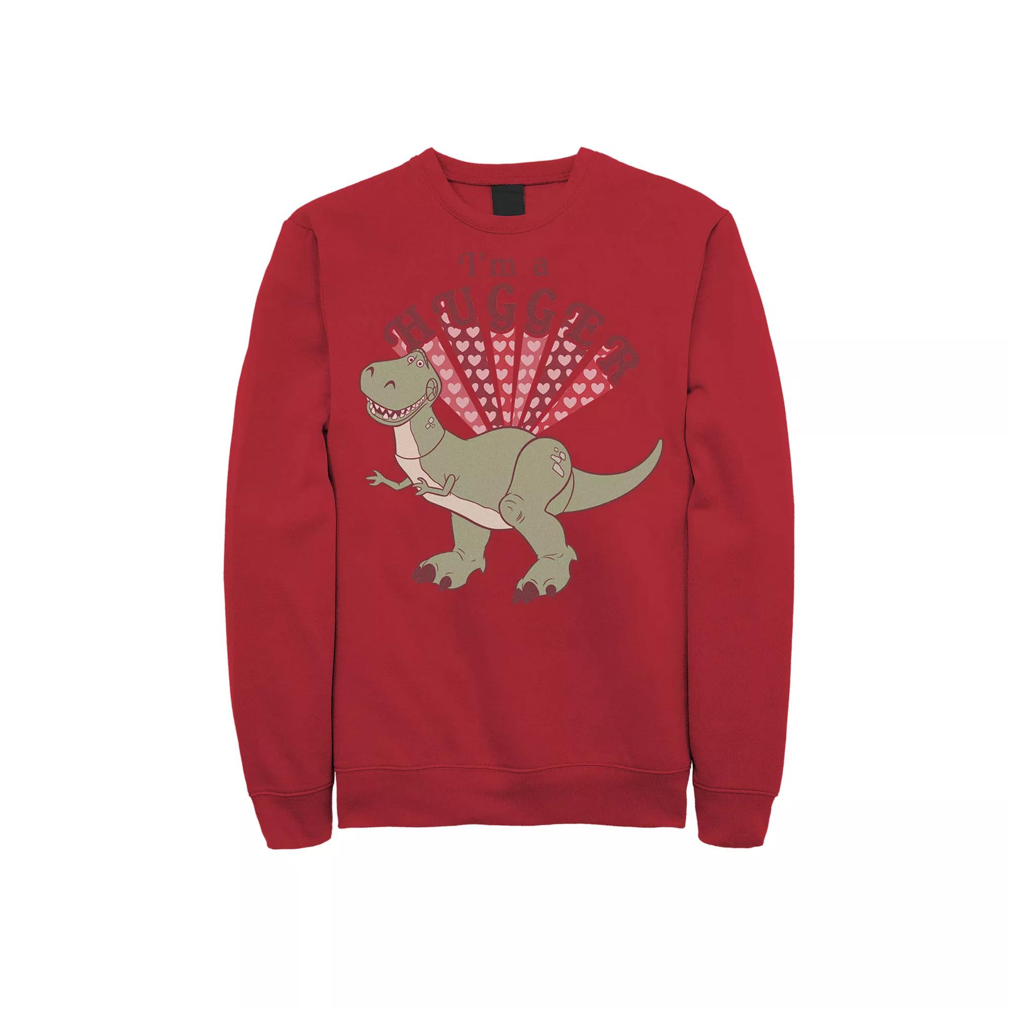 Disney / Pixar's Toy Story Rex Men's Is A Hugger Sweatshirt, Size: Large, Red Product Image