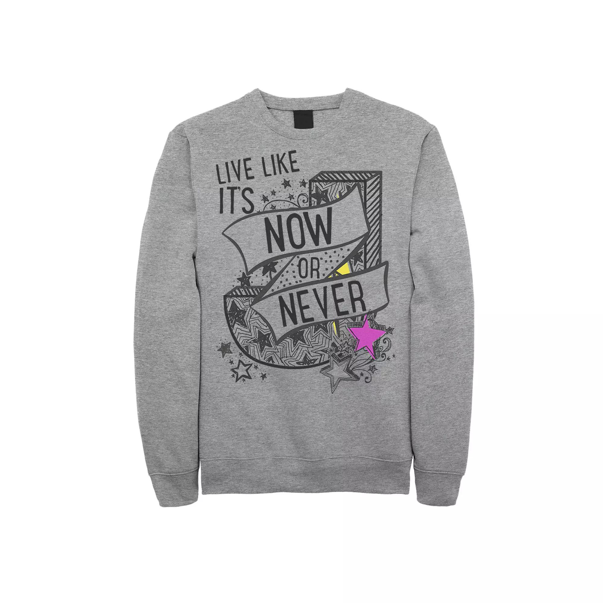 Men's Julie And The Phantoms Live Like It's Now Or Never Sweatshirt,  Product Image