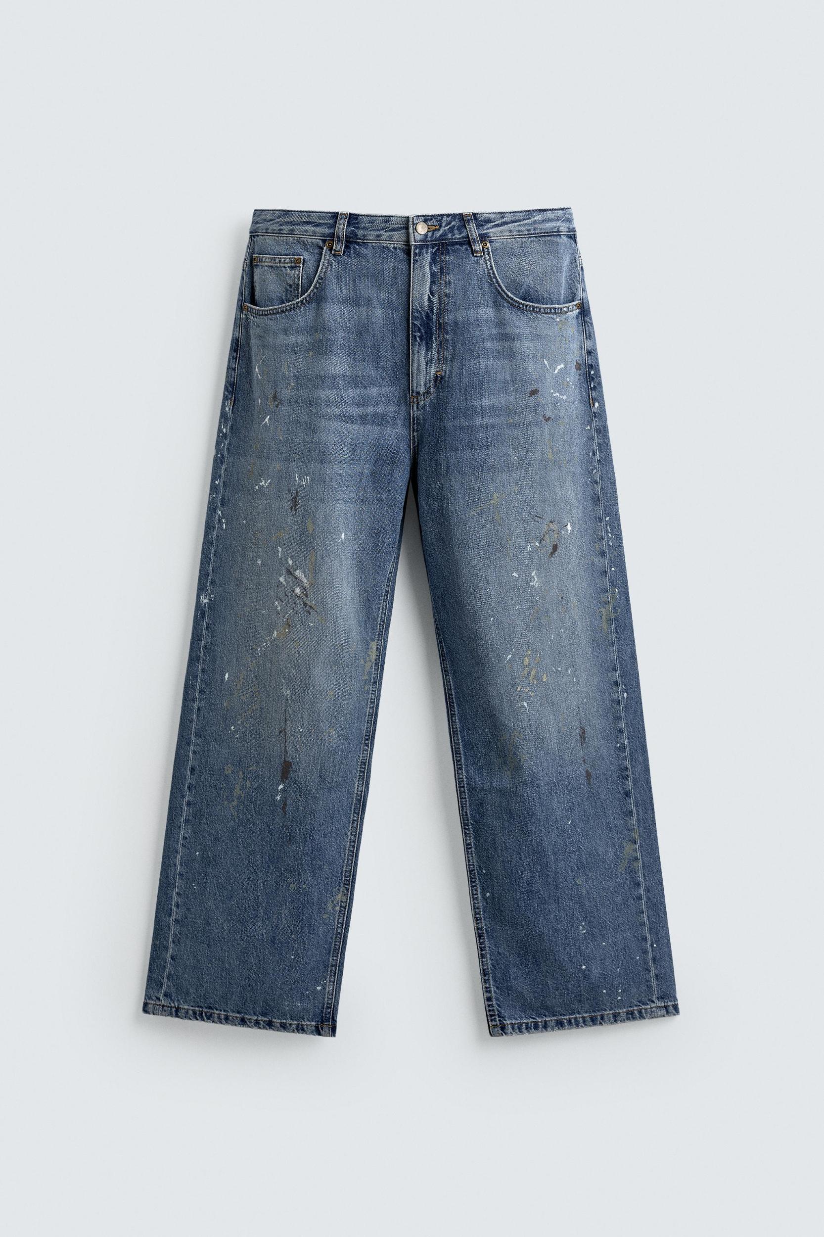 SPLATTERED BAGGY FIT JEANS Product Image