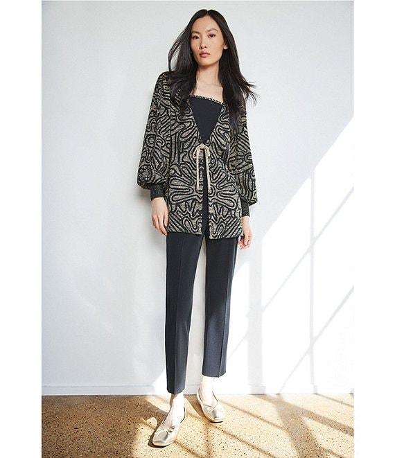 Ming Wang Knit Cropped Pull-On Tailored Fit Pant Product Image
