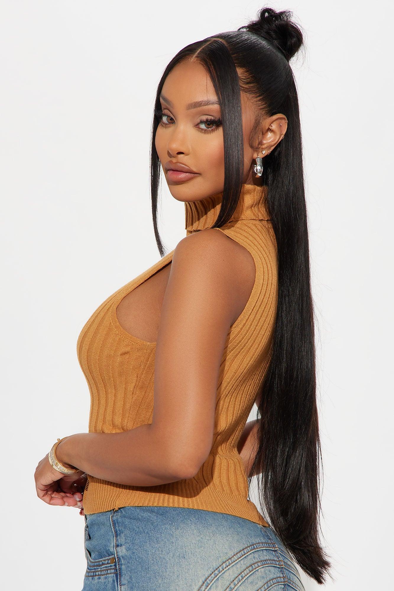 Annalise Turtleneck Sweater Top - Camel Product Image