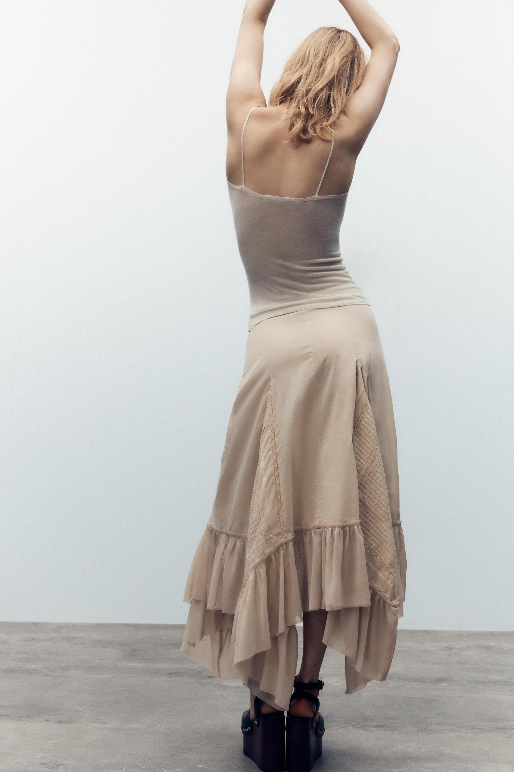 ASYMMETRIC PLEATED SKIRT Product Image