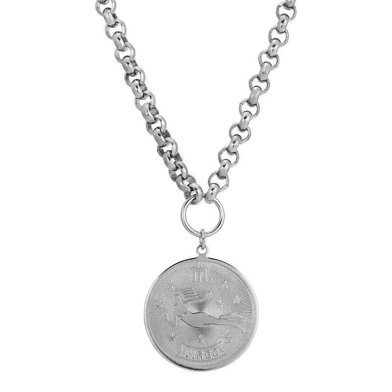 1928 Round Sagitarius Pendant Necklace, Womens, November Product Image