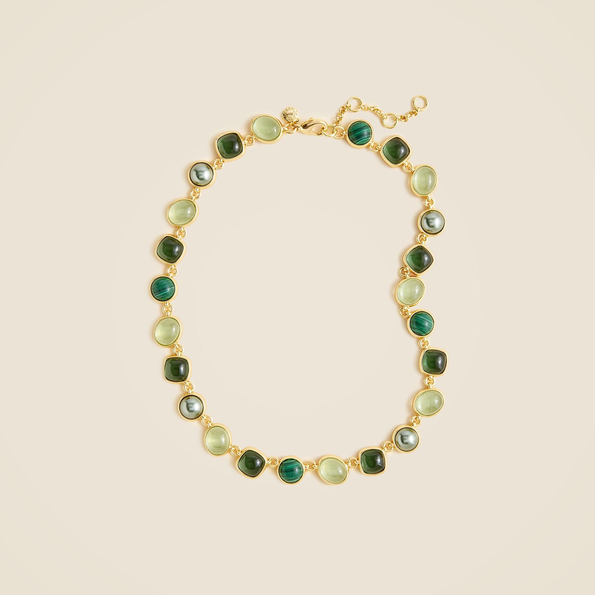 Pearl and stone station necklace Product Image