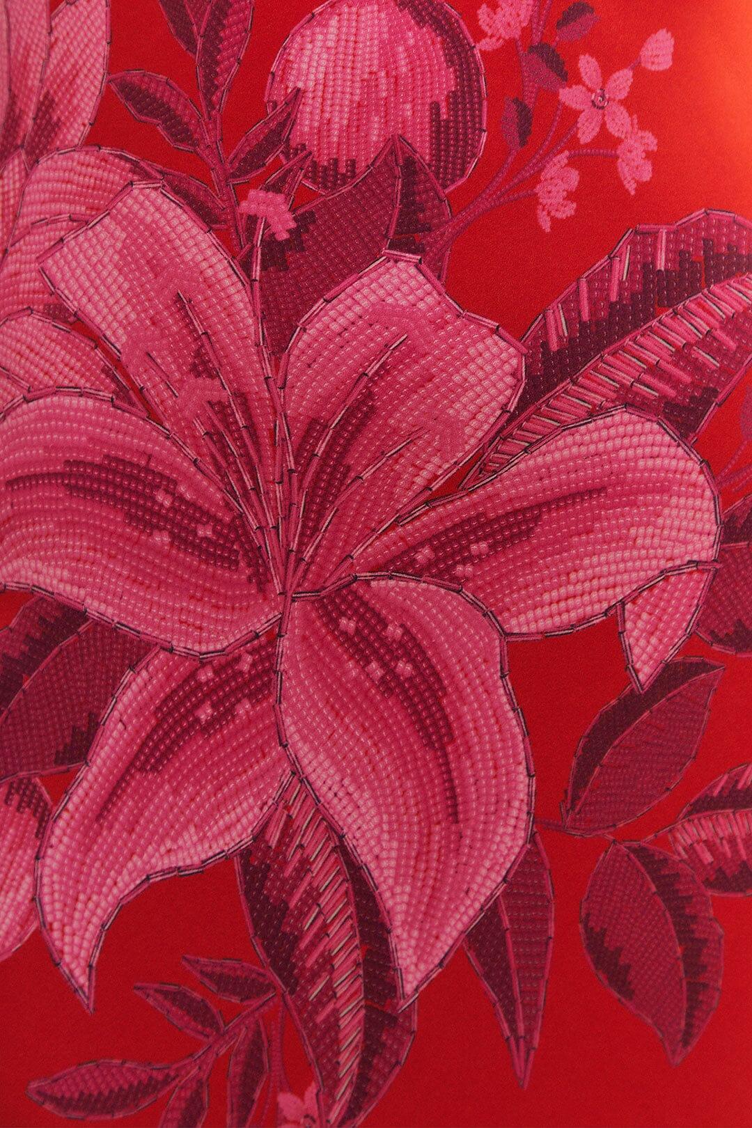 Red Summer Fruit Lenzing™ Ecovero™ Viscose Maxi Dress Product Image