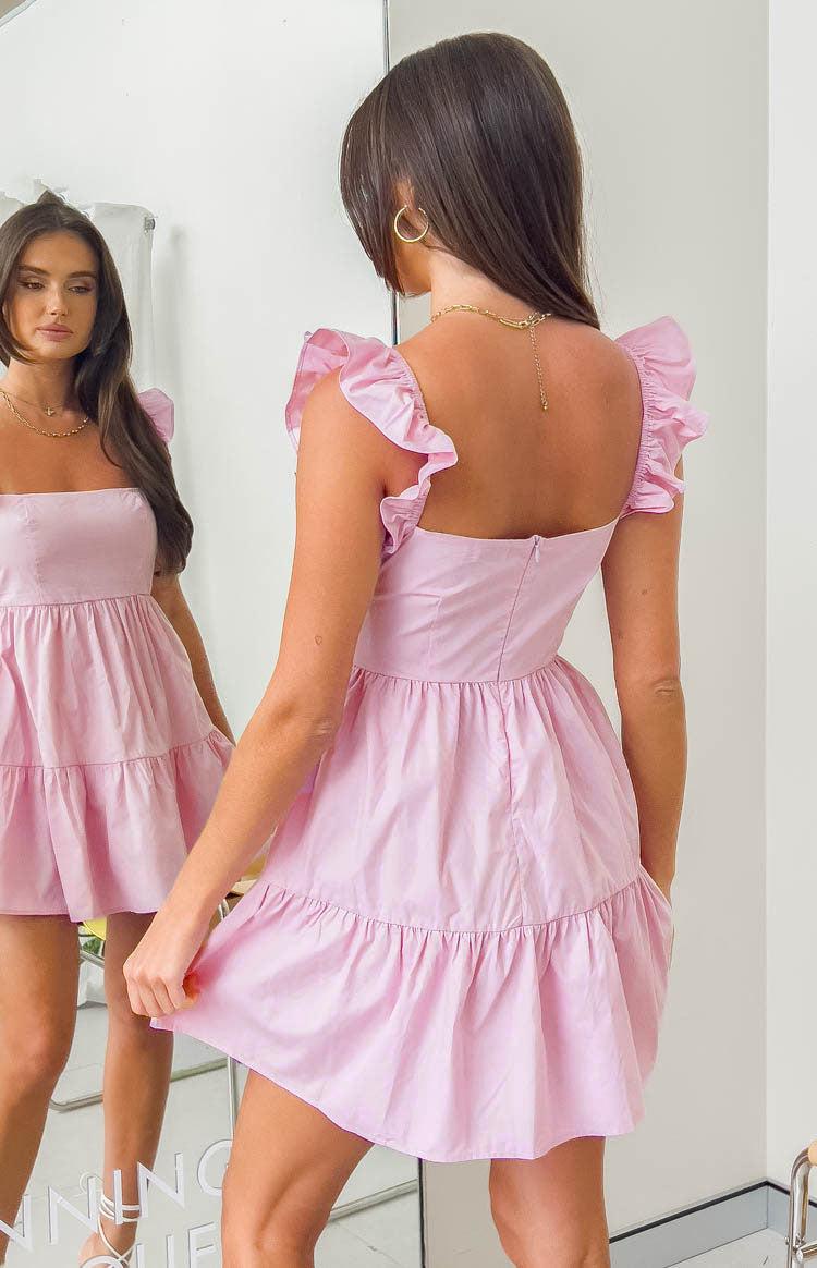 Adair Pink Frill Tiered Mini Dress Baby Product Image