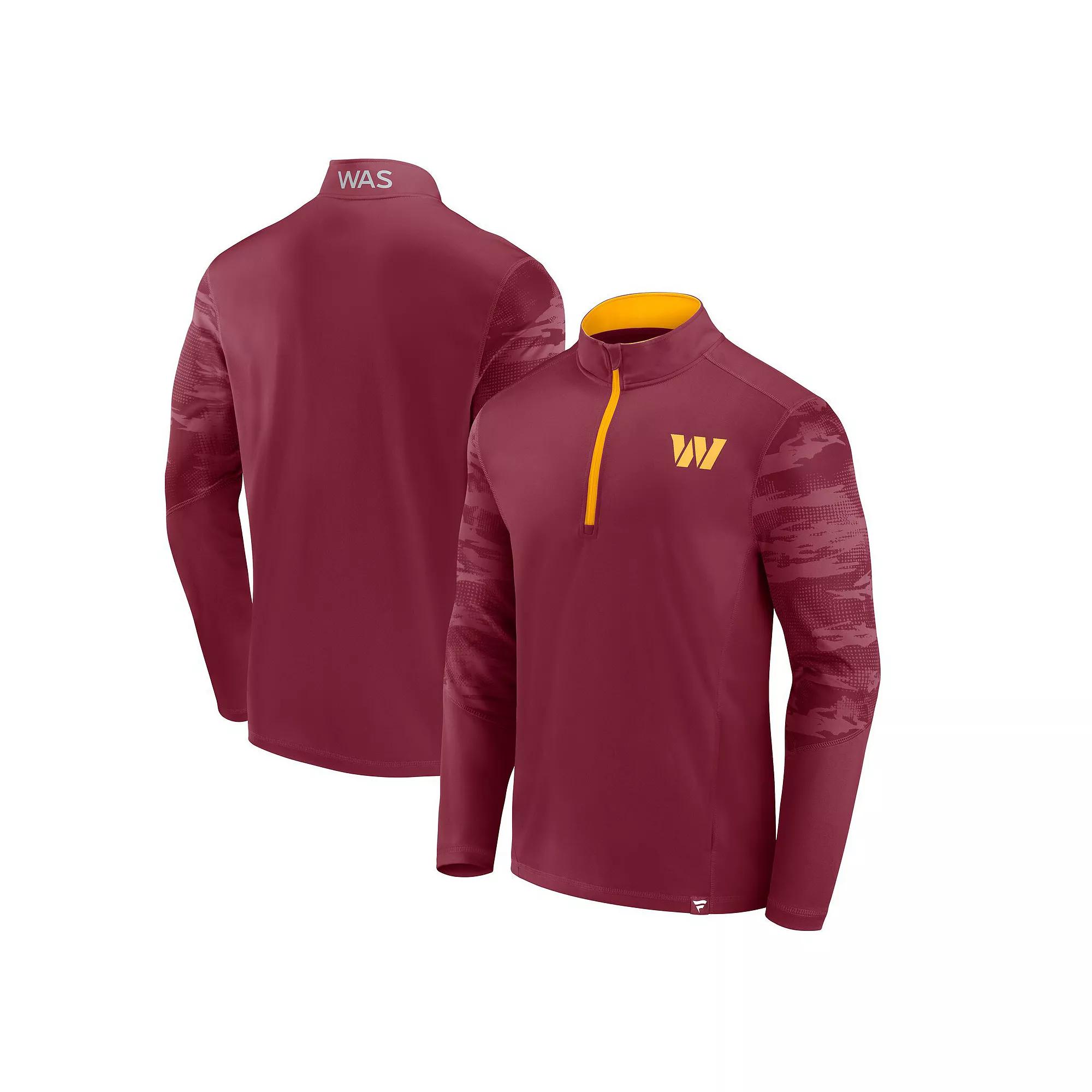 Men's Fanatics Burgundy Washington Commanders Defender Quarter-Zip Sweatshirt, Size: 3XL, Wft Med Re Product Image
