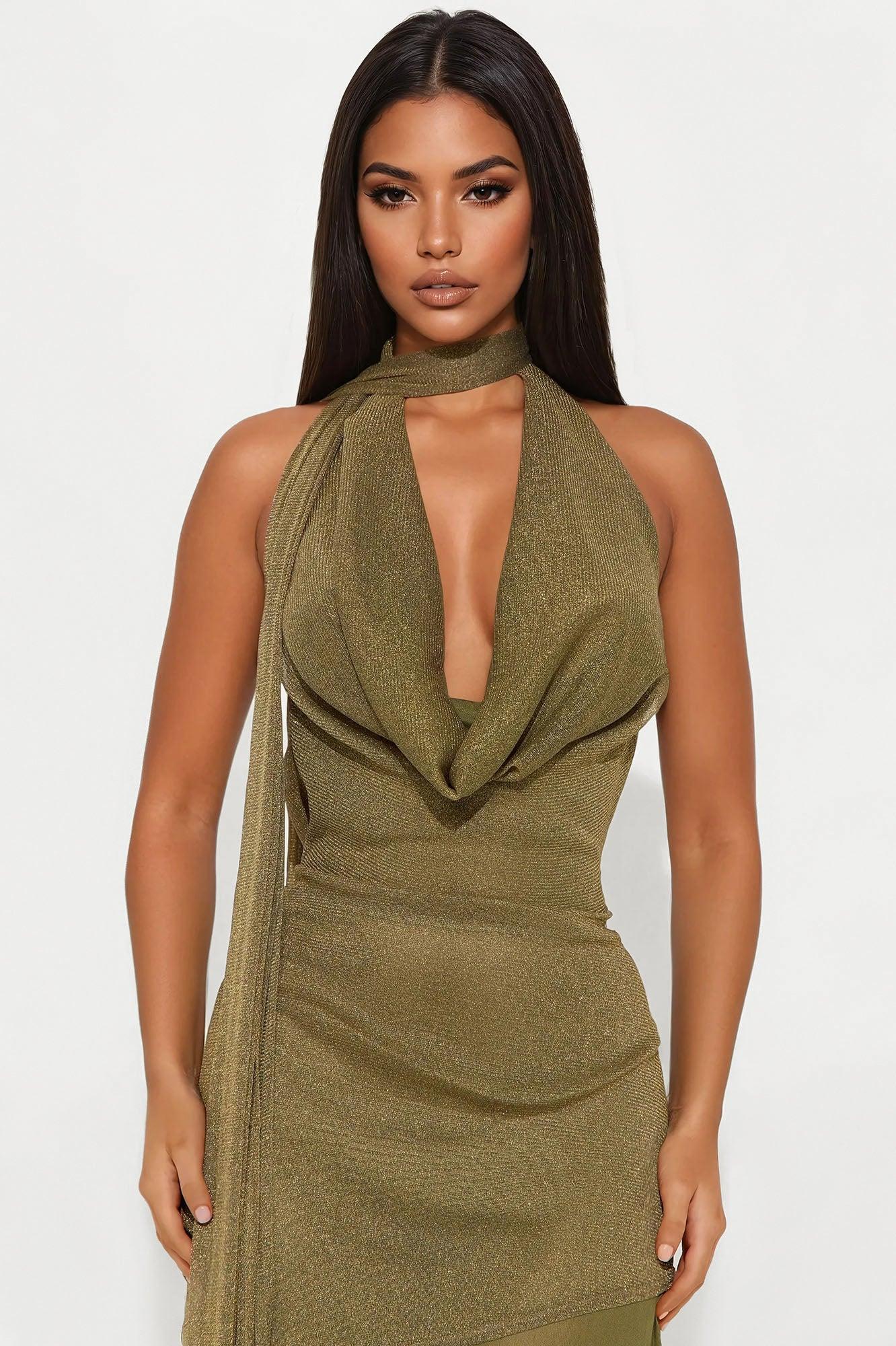 Summer Vacation Maxi Dress - Olive Female Product Image