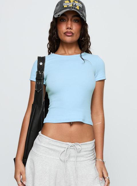 Baseline Scoop Rib Tee Light Blue Product Image