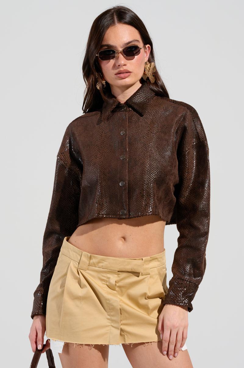 TOO DEEP CROCODILE BUTTON DOWN Product Image