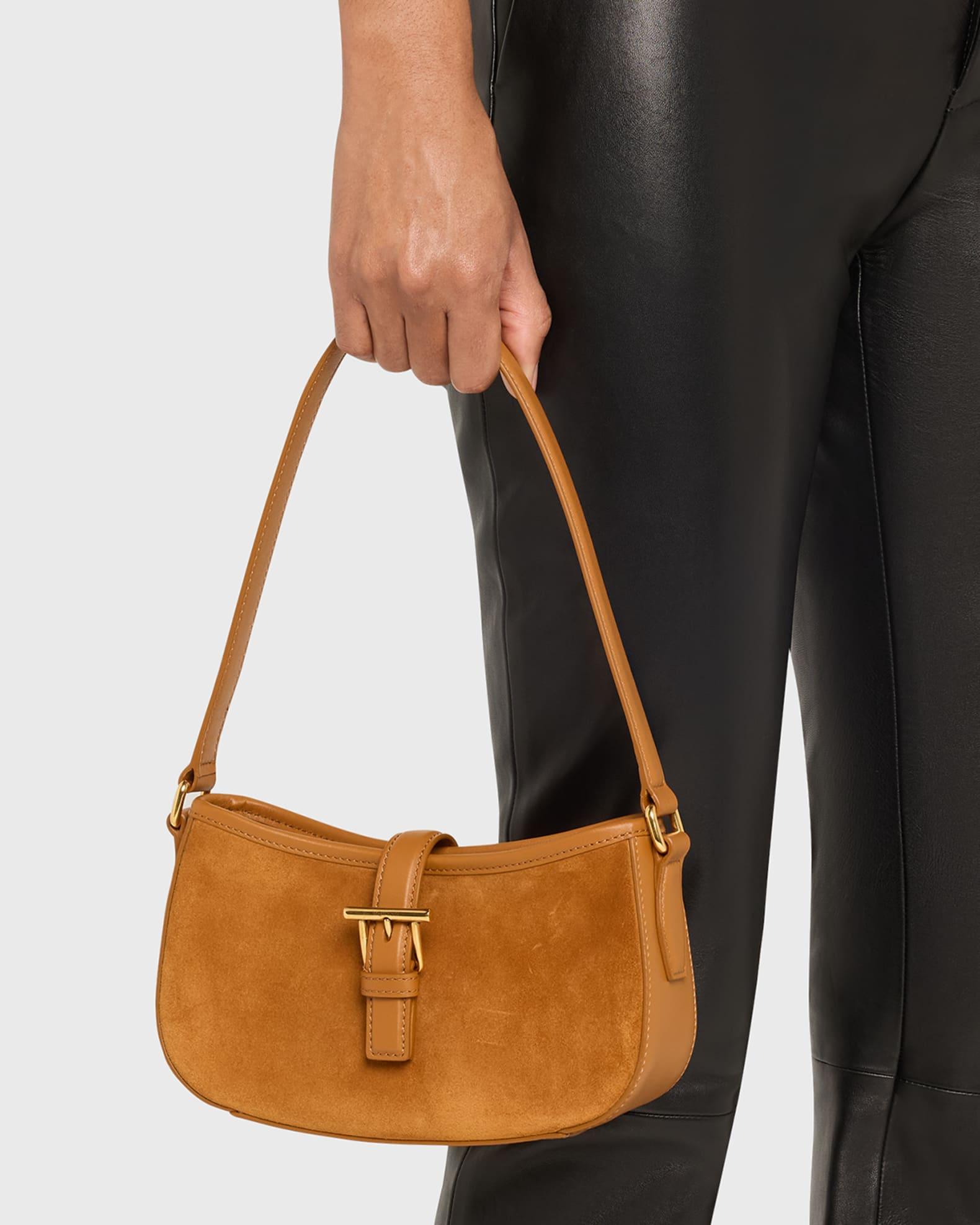 T-Bar Mini Suede Shoulder Bag Product Image