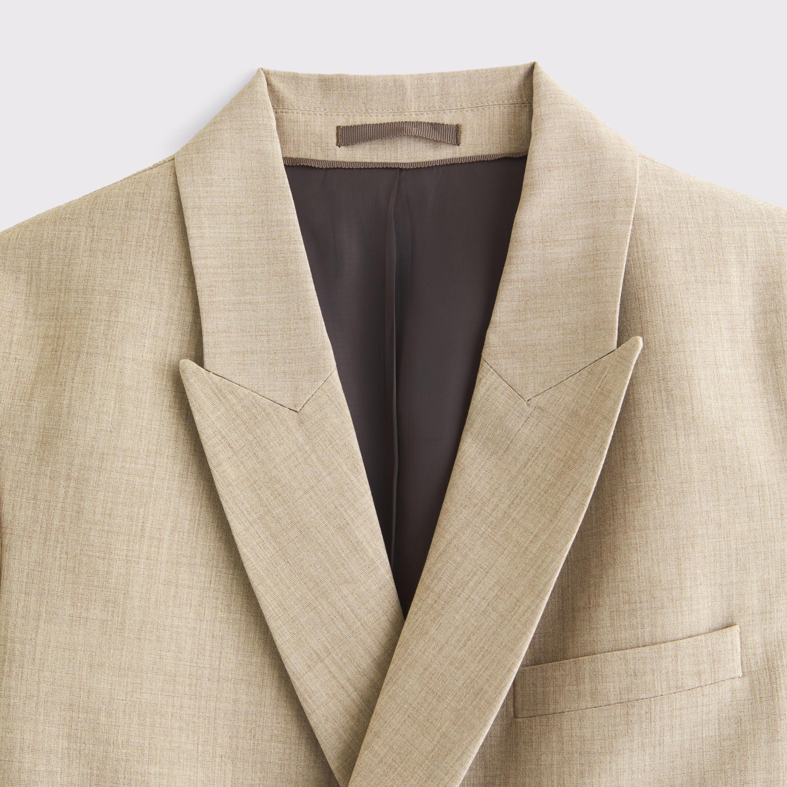 The A&F Collins Double-Breasted Cotton-Texture Blazer Product Image