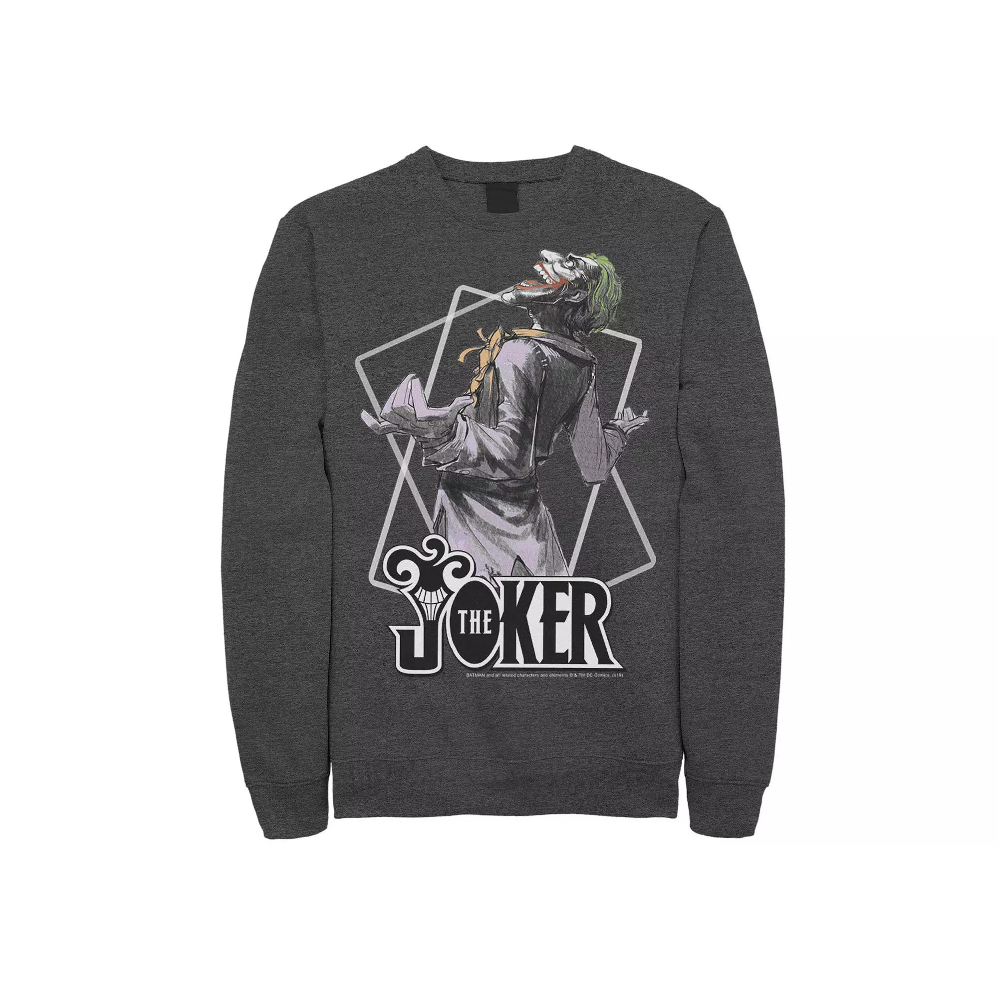 Men's DC Comics The Joker Laughing Maniac Portrait Sweatshirt,  Product Image