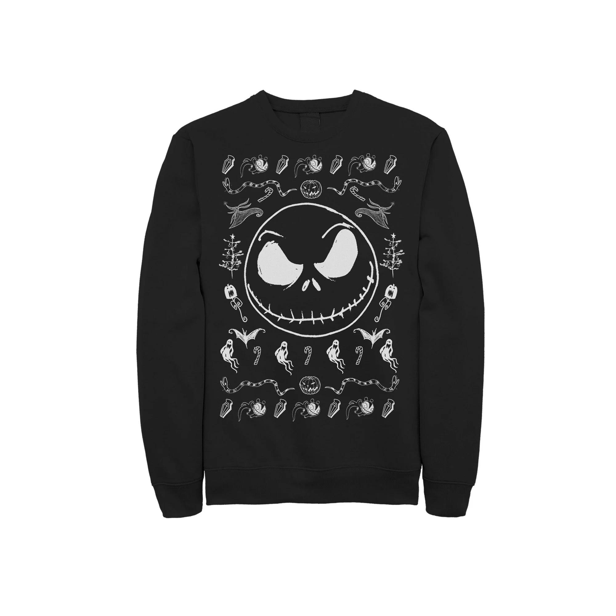 Disney's The Nightmare Before Christmas Jack Spooky Pattern Men's Sweatshirt,  Product Image
