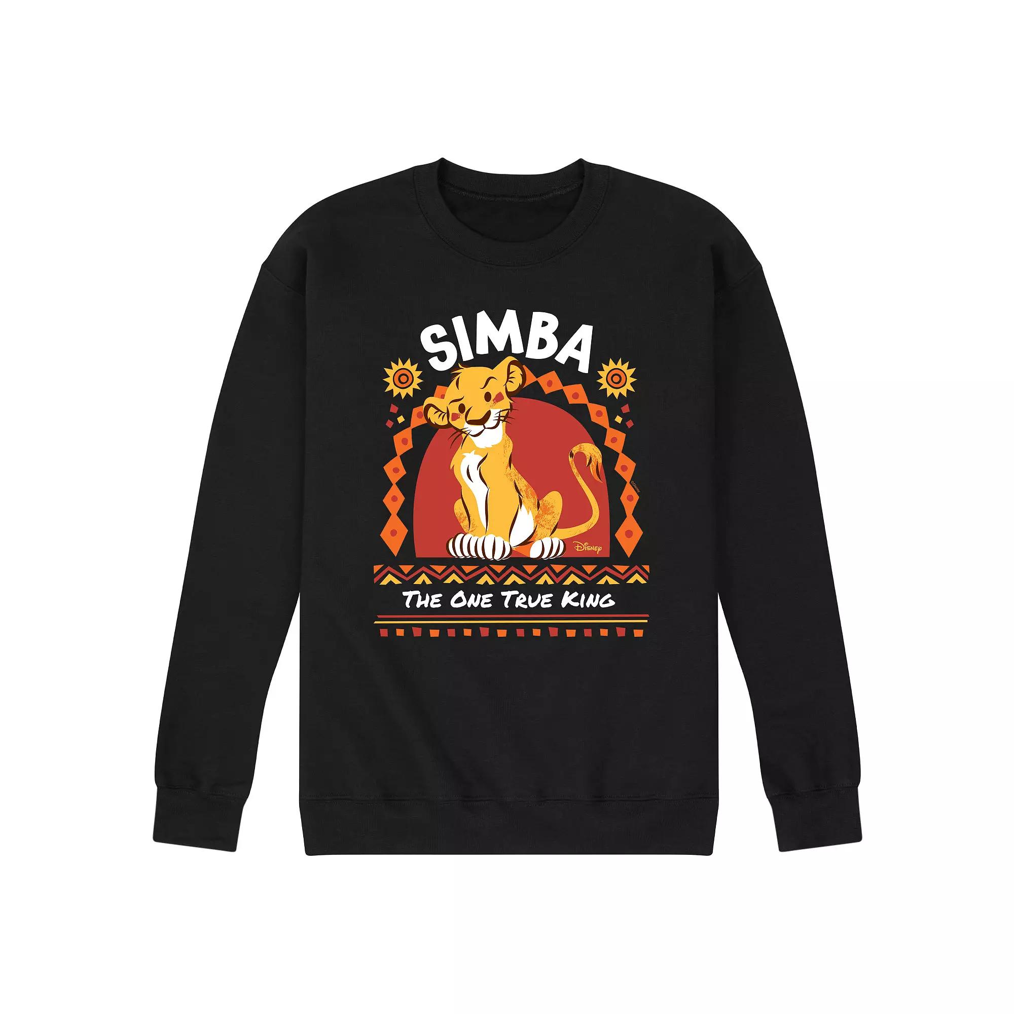 Disney's The Lion King Simba Men's One True King Fleece Sweatshirt,  Product Image