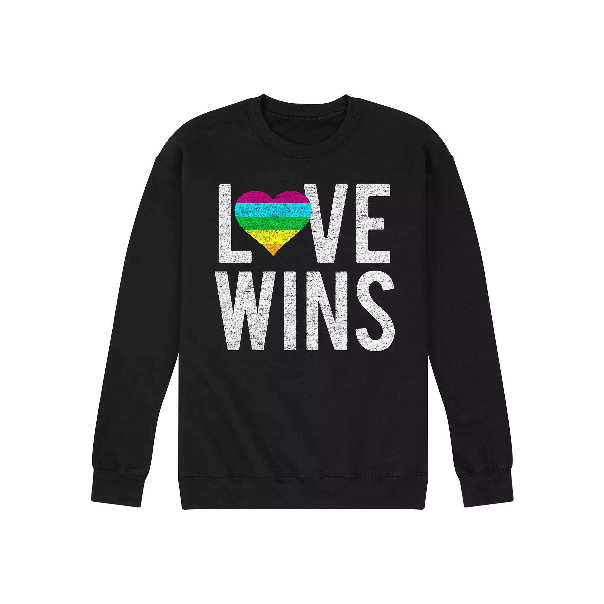 Men's Love Wins Fleece Sweatshirt,  Product Image