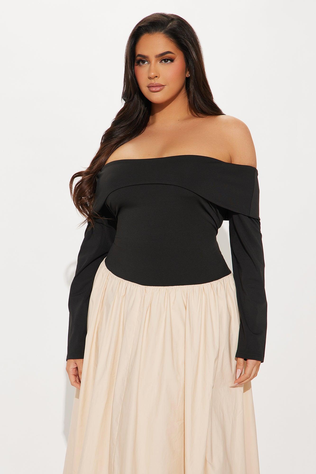 Melanie Poplin Maxi Dress - Black/combo Product Image