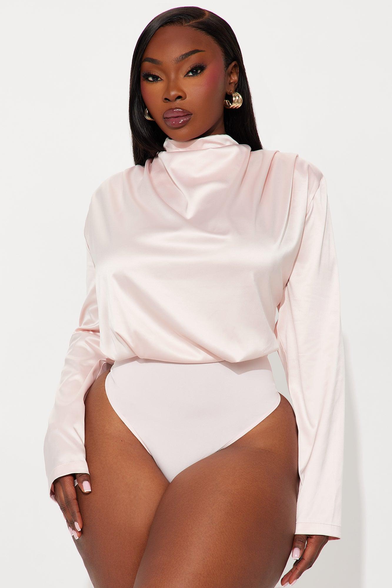Alessandra Satin Bodysuit - Blush Female Product Image