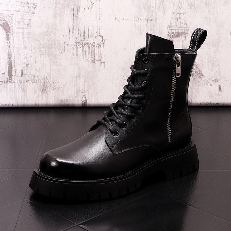 Platform Lace Up Short Boots Product Image