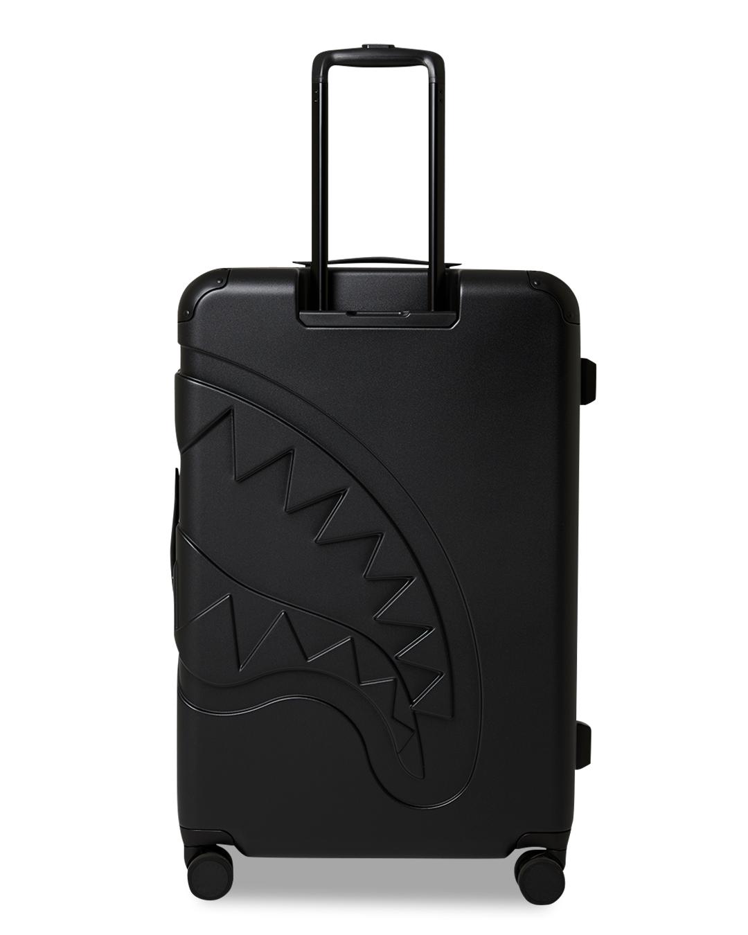THE JOURNEY BEGINS SHARKITECTURE CARRY-ON LUGGAGE BLACK WITH EXTRA STICKERS Product Image