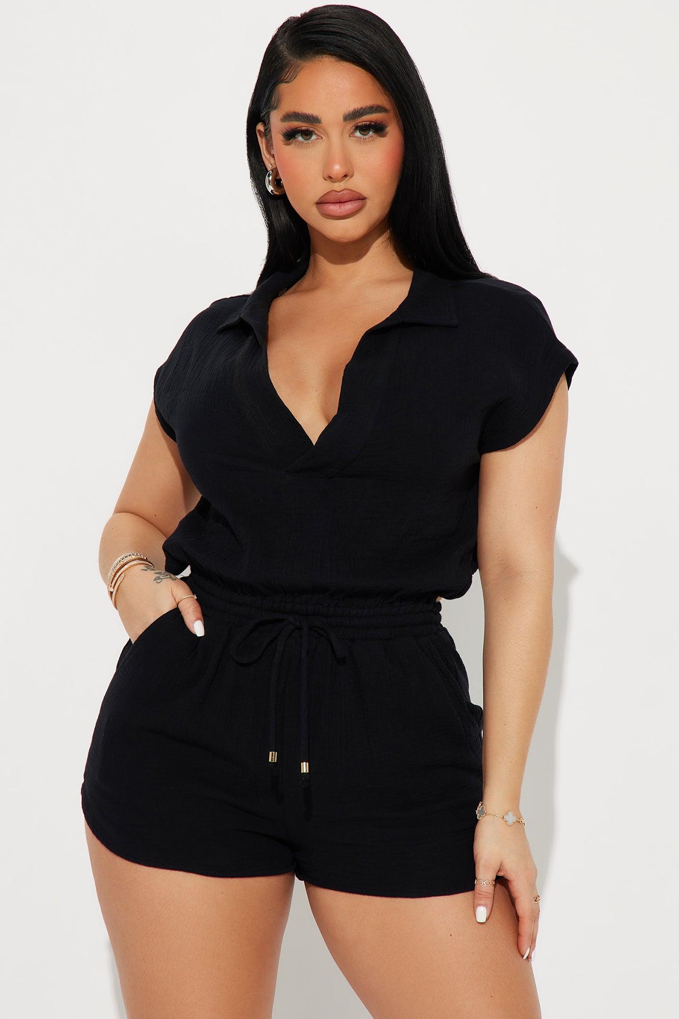 White Sands Romper - Black Product Image