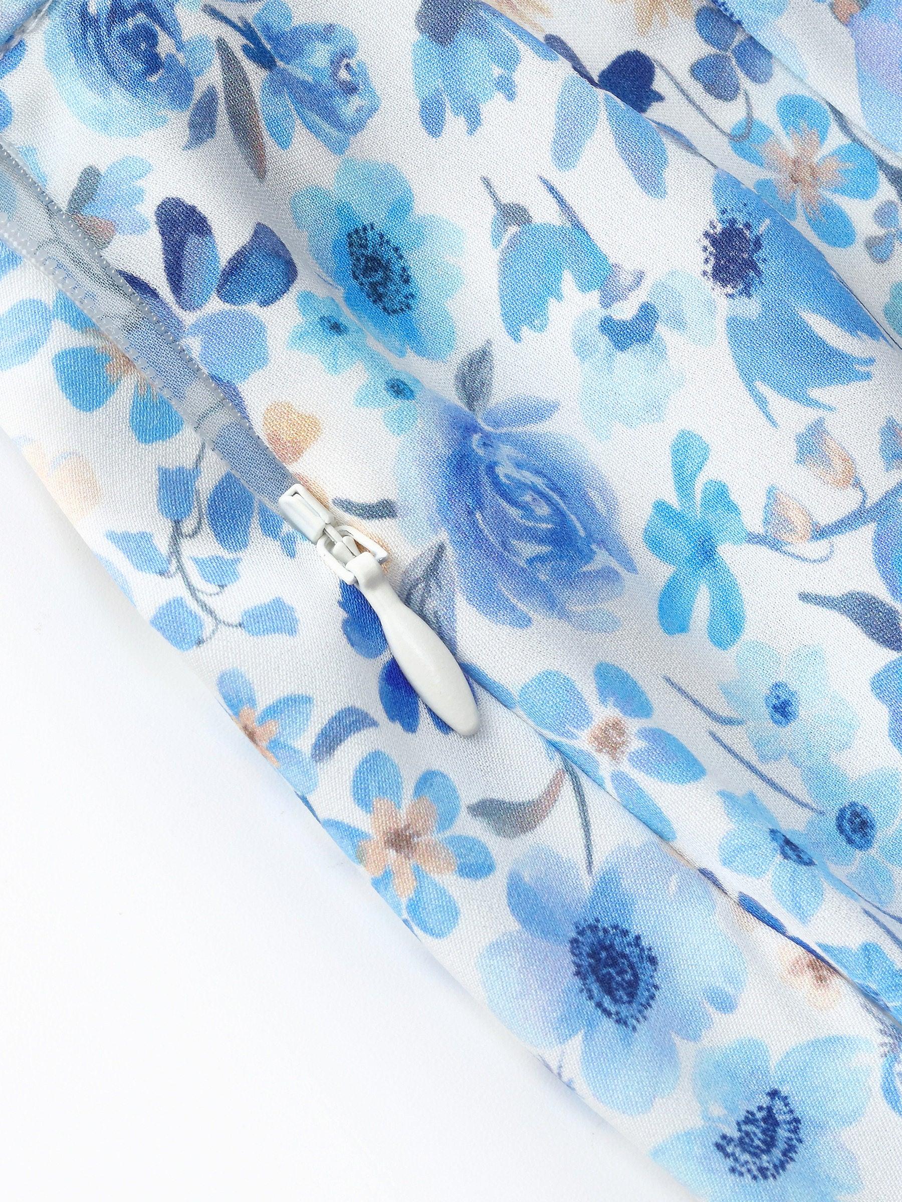 19MM Mulberry Silk Floral Print Skirt Product Image