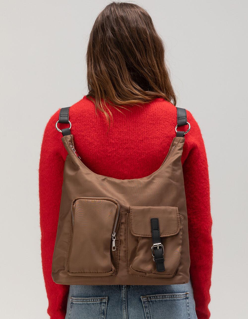 Nylon Multi Way Bag - BLK/KHAKI Product Image