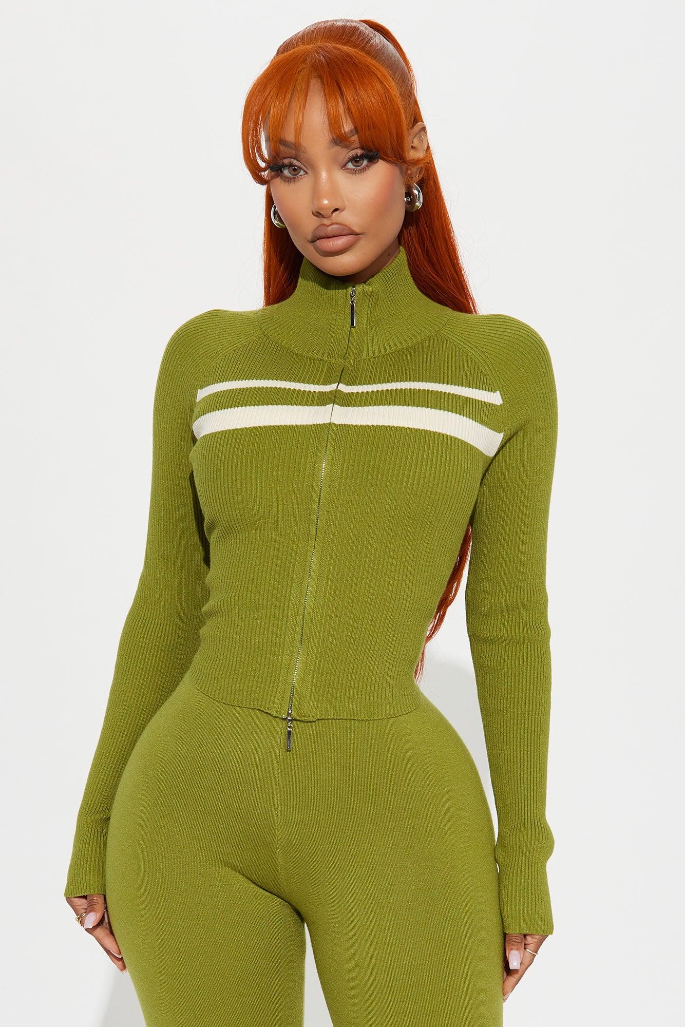 Study Session Sweater Pant Set - Green Female Product Image