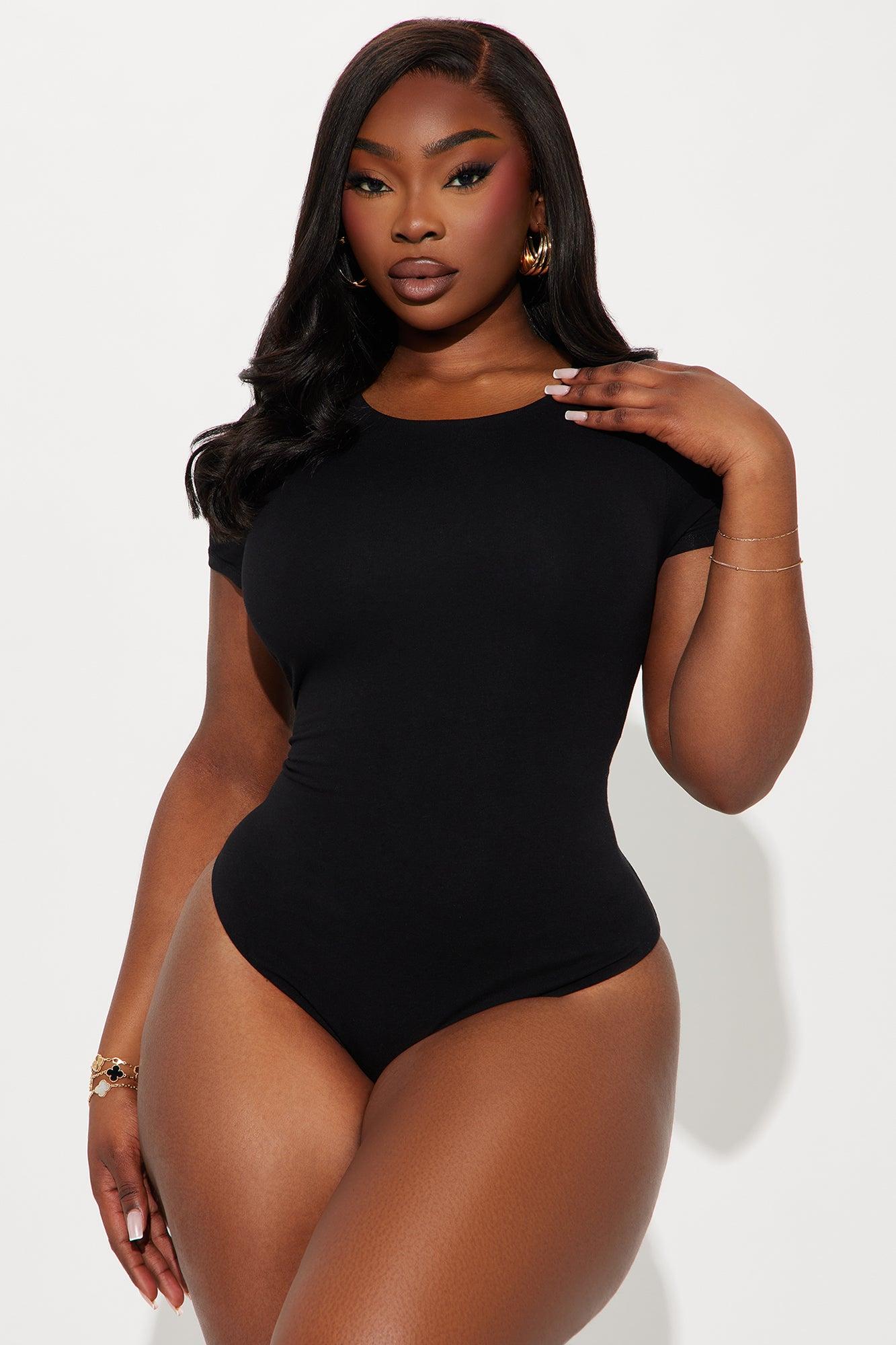 Samara Double Layered Bodysuit - Black Product Image