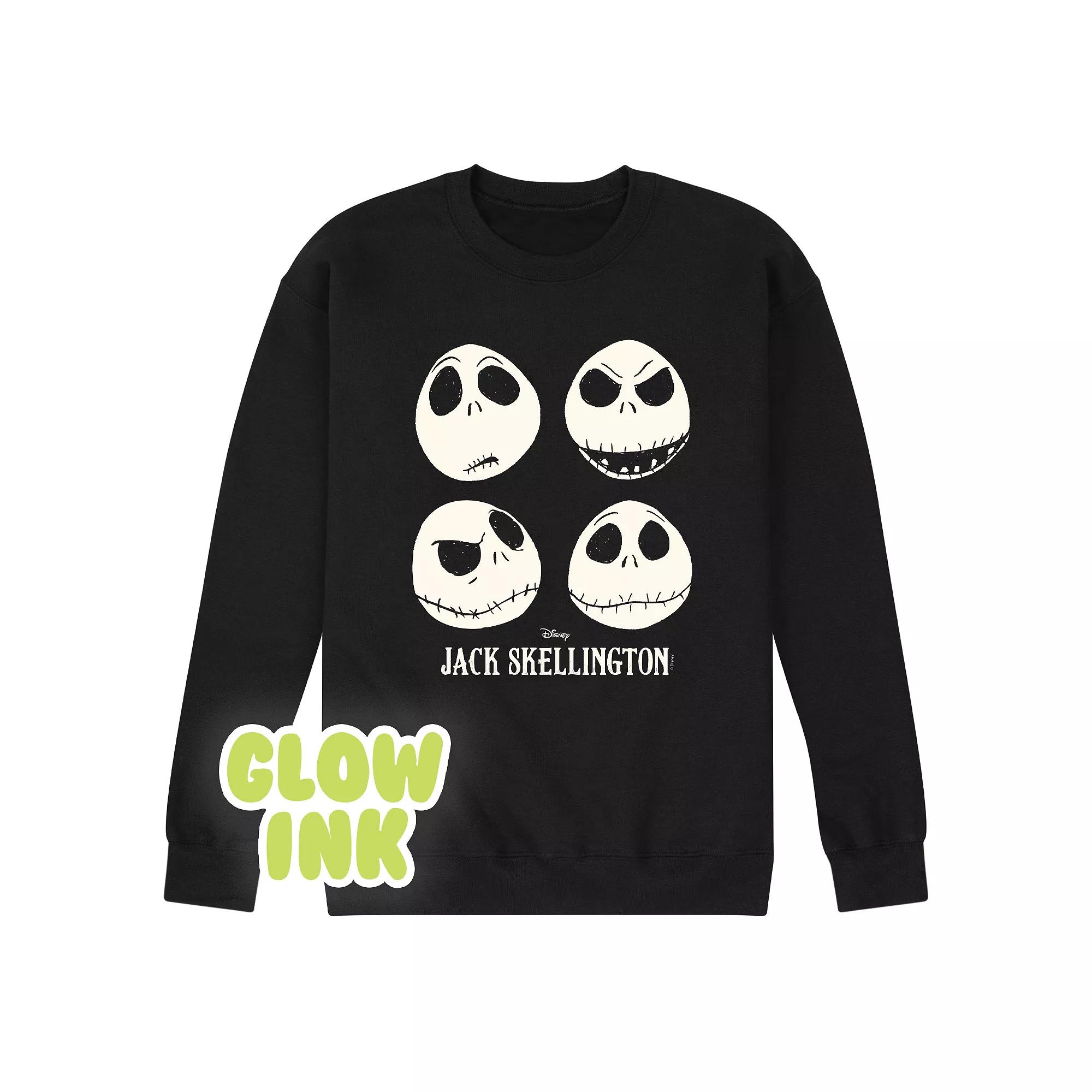 Disney's Nightmare Before Christmas Jack Skellington Men's Glow Fleece Sweatshirt,  Product Image
