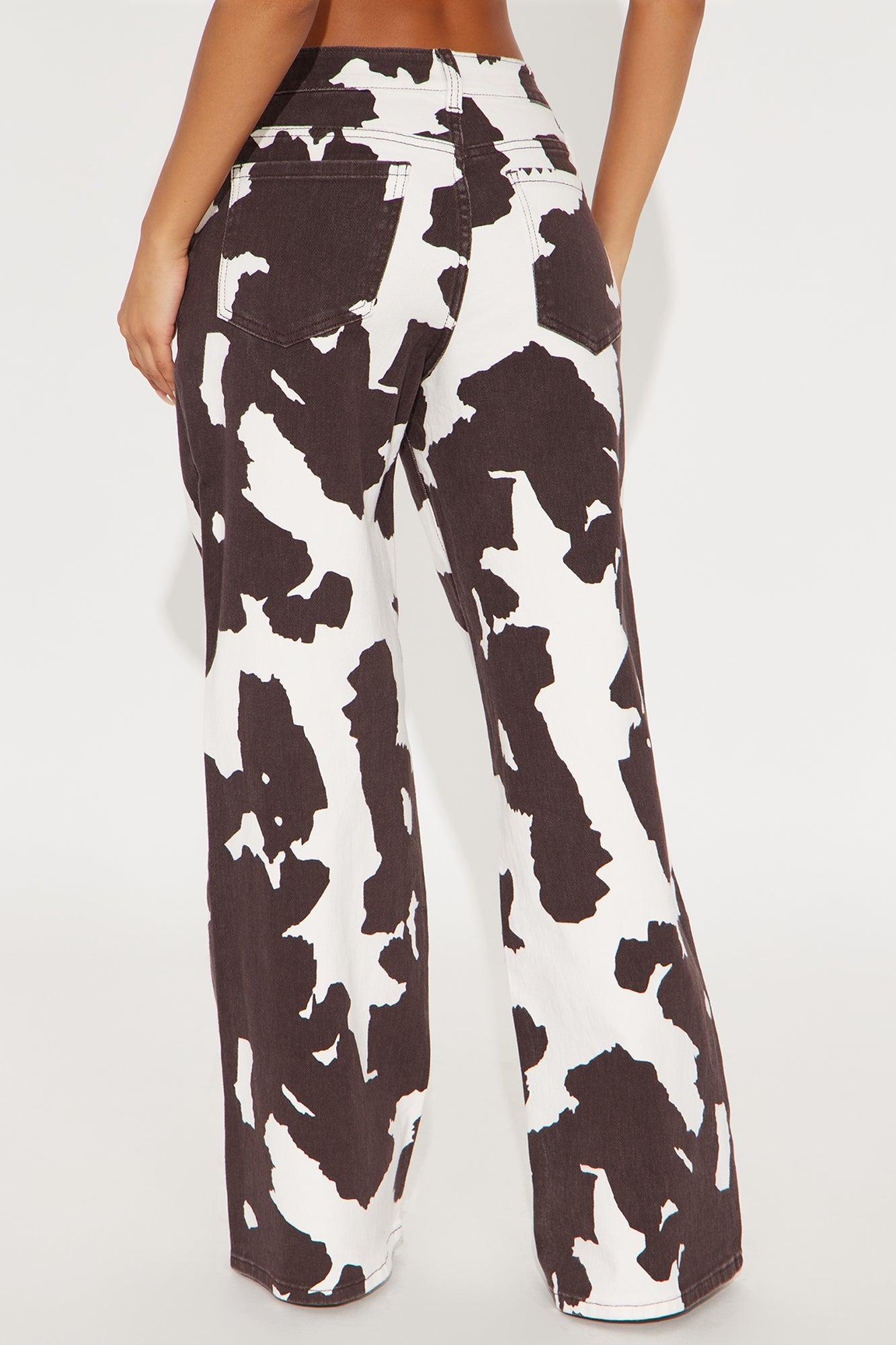 Montana Wide Leg Jeans - Brown/combo Female Product Image