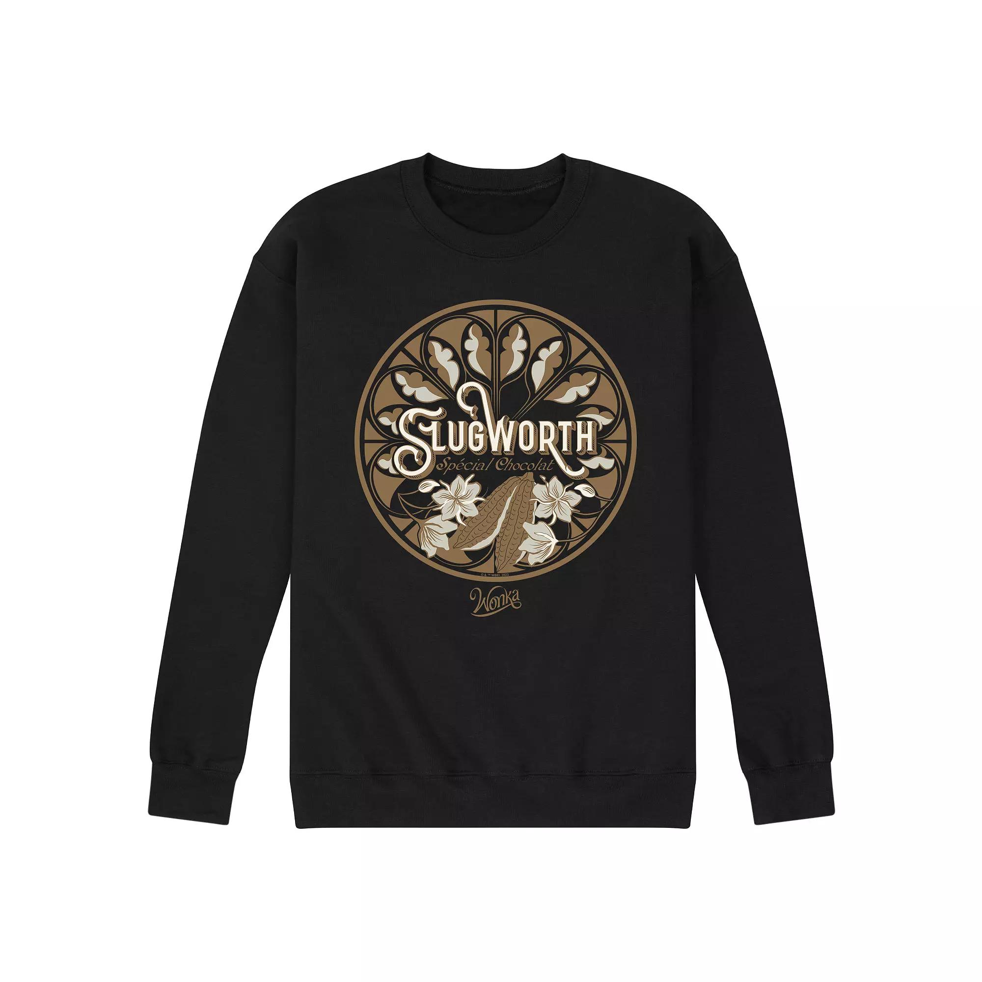 Men's Wonka Shop Logo Slugworth Fleece Sweatshirt,  Product Image