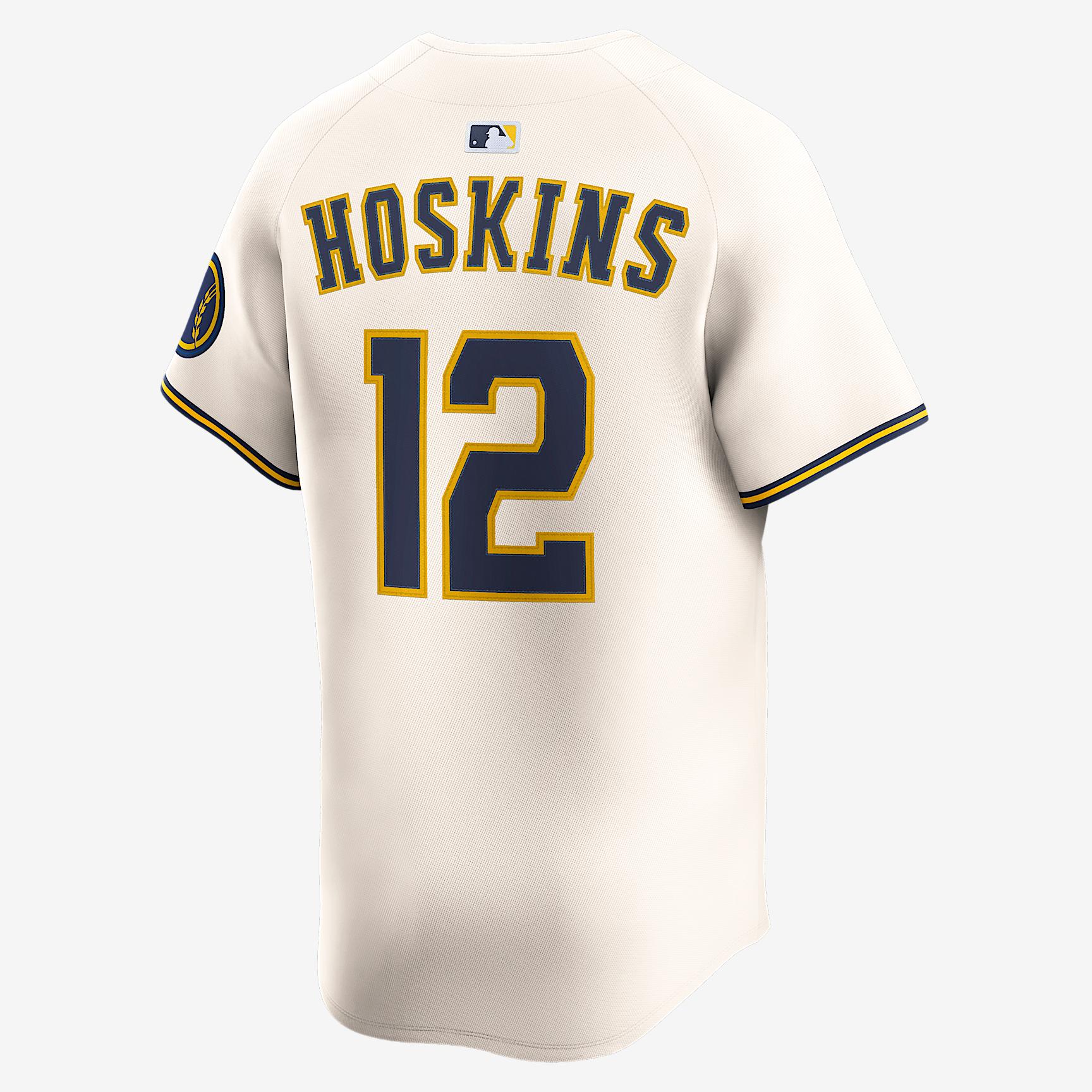 Rhys Hoskins Milwaukee Brewers Nike Mens Dri-FIT ADV MLB Limited Jersey | LM25MZHOMZ9-712 Product Image