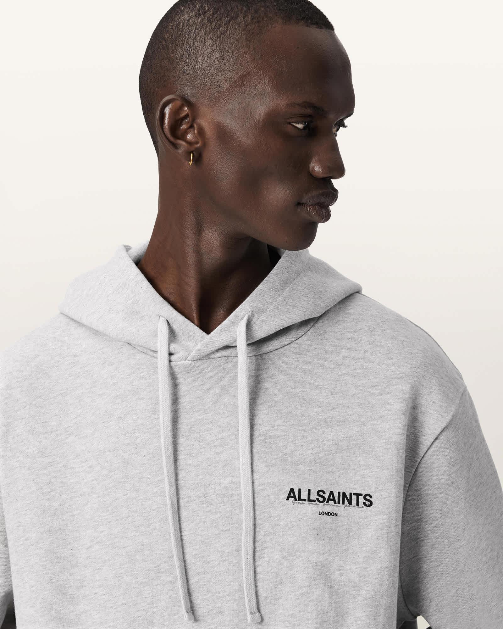 Halcyon Hoodie Light Grey Marl | ALLSAINTS US Product Image