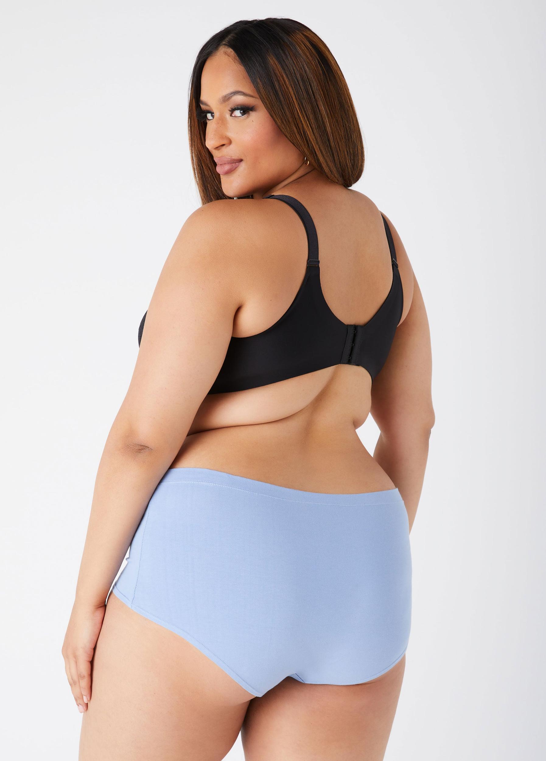 Plus Size Logo Print Cotton Blend Boyshorts Ashley Stewart Product Image