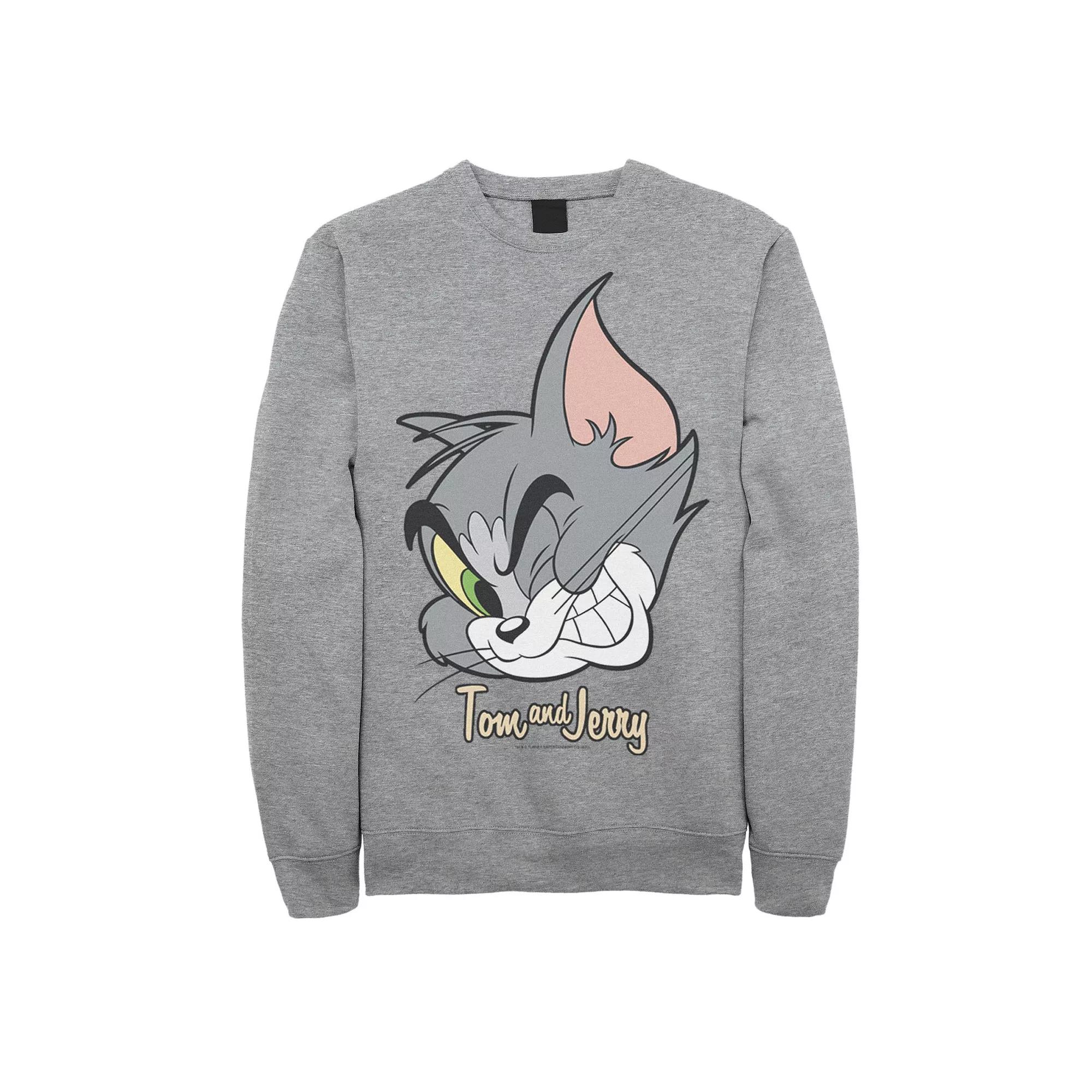 Mens Tom And Jerry Tom Cat Big Face Sweatshirt, Men's,  Product Image