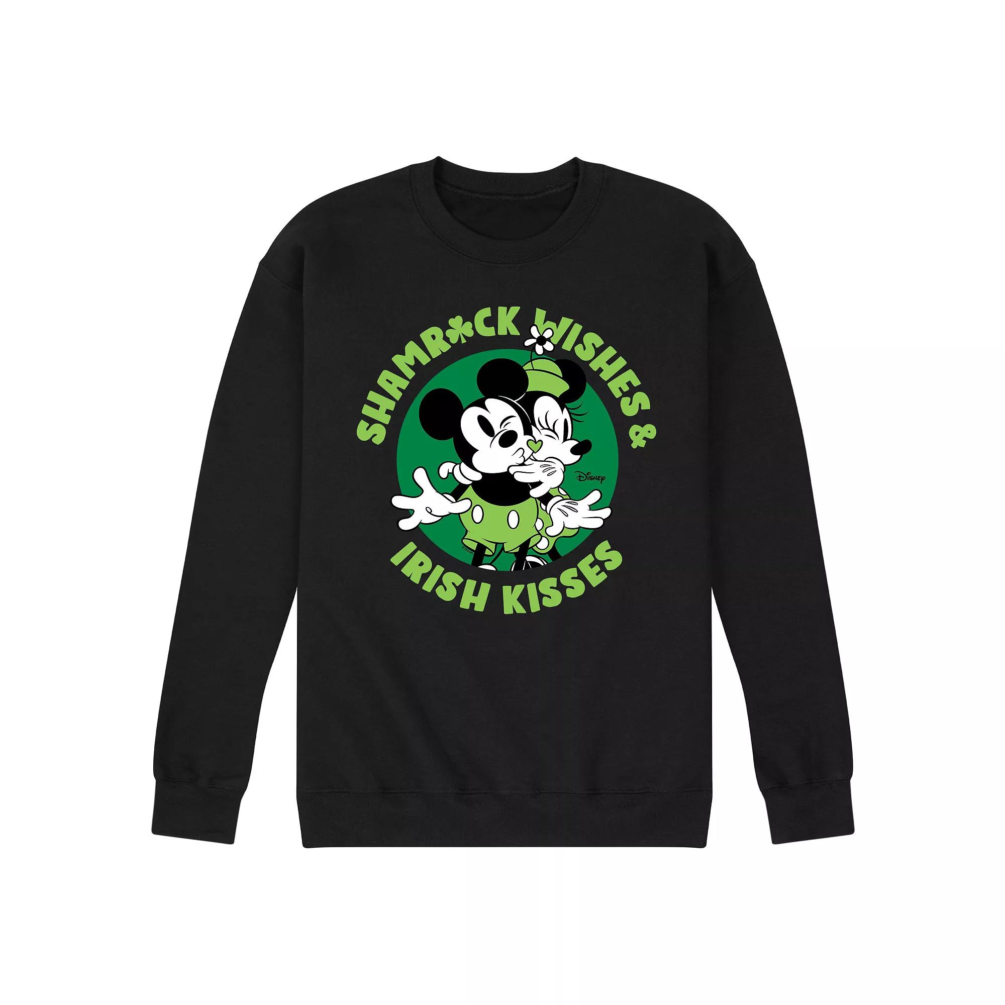 Disney's Mickey & Minnie Mouse Shamrock Wishes Fleece Sweatshirt, Men's,  Product Image