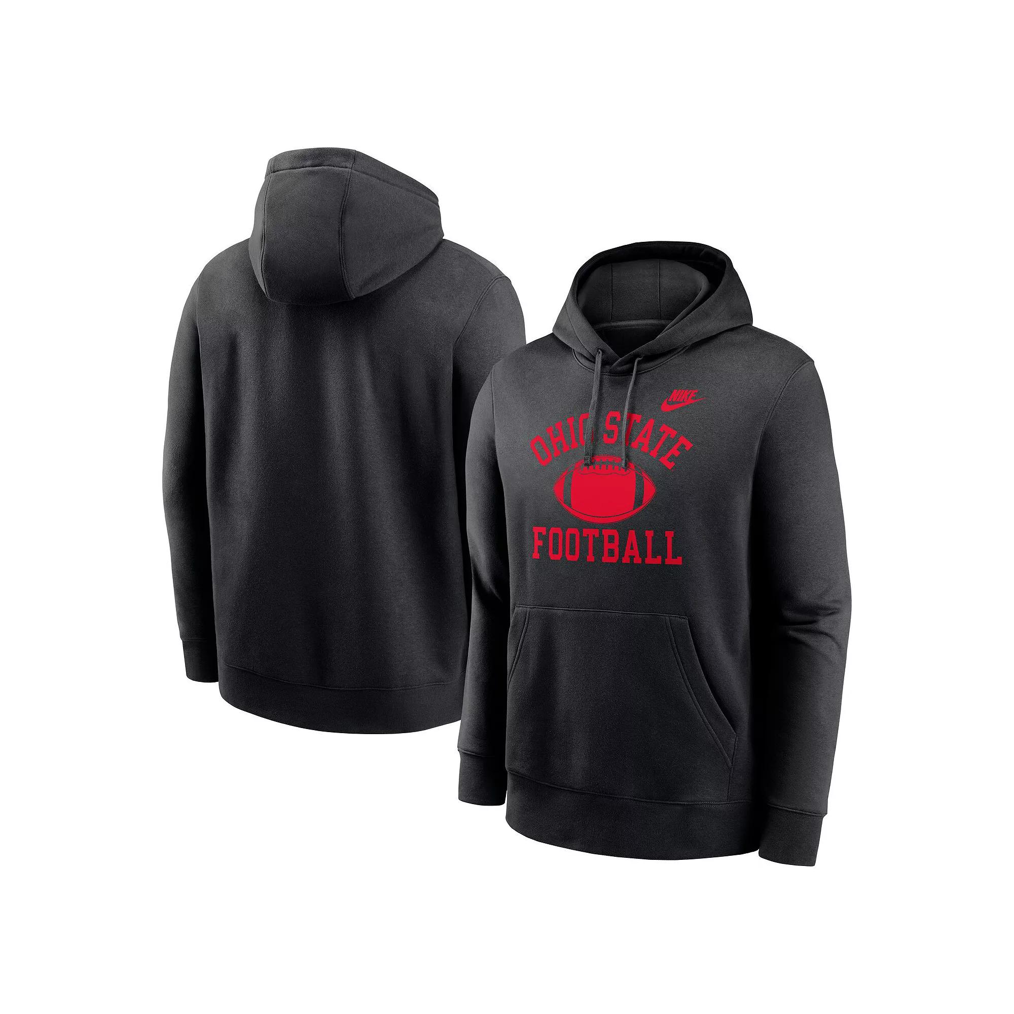 Men's Nike Black Ohio State Buckeyes Legacy Football Icon Club Fleece Pullover Hoodie, Size: Medium Product Image