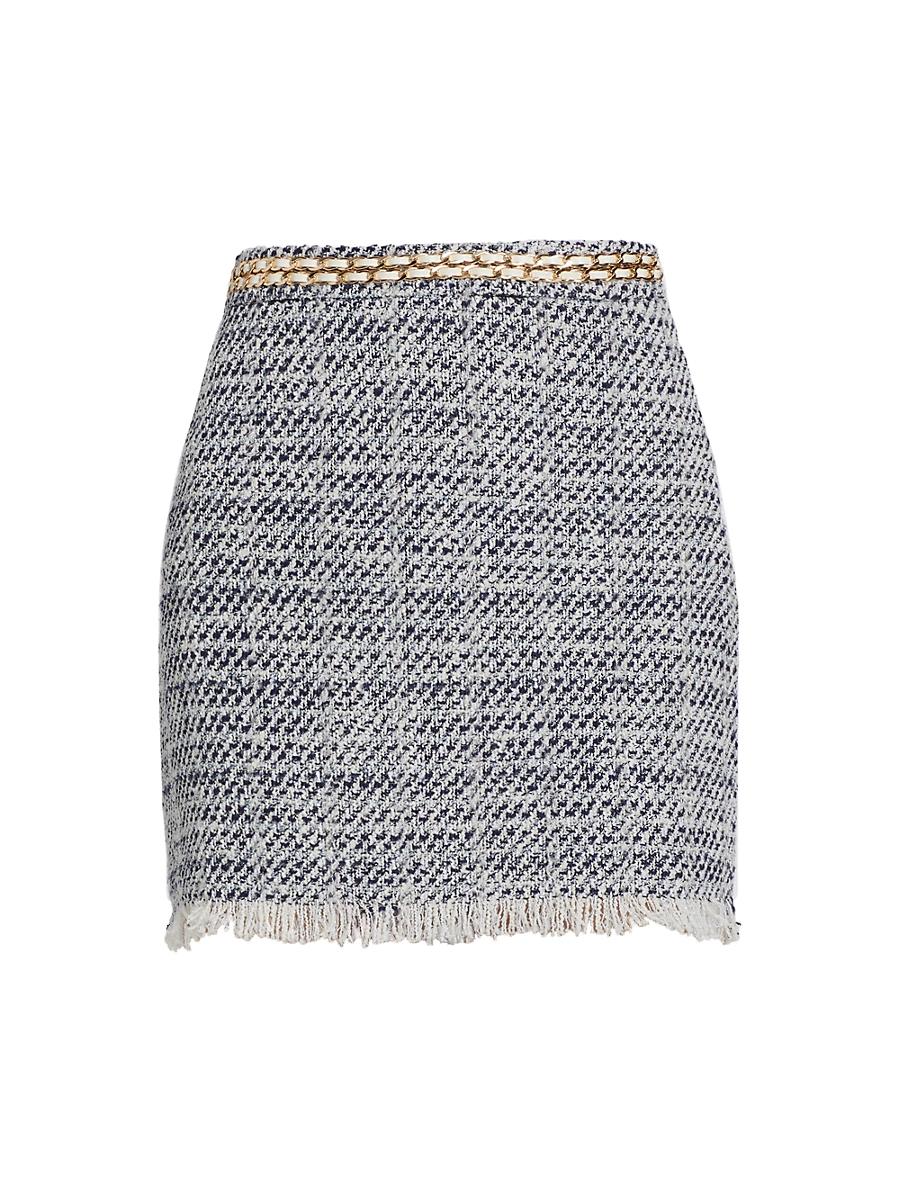Womens Chainlink Tweed Miniskirt Product Image