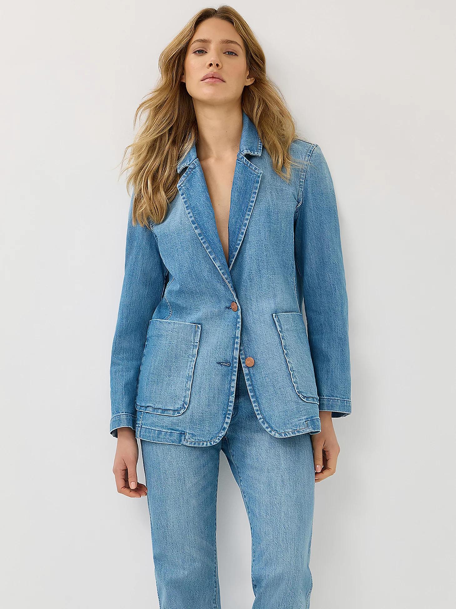 Women's Denim Blazer | Women's JACKETS & OUTERWEAR | Wrangler® Product Image