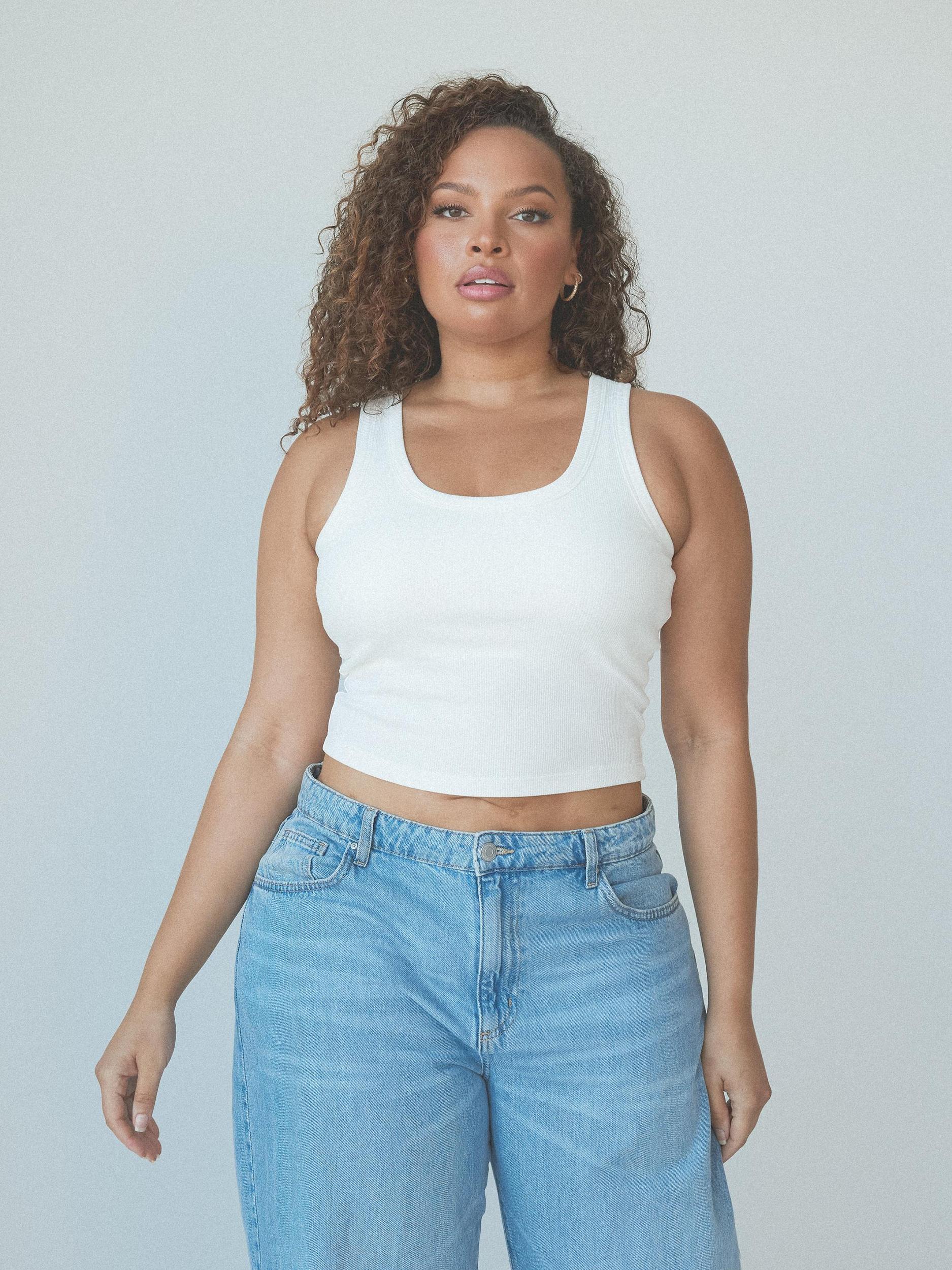Bamboo Scoop Neck Brami Tank (Crop) Product Image