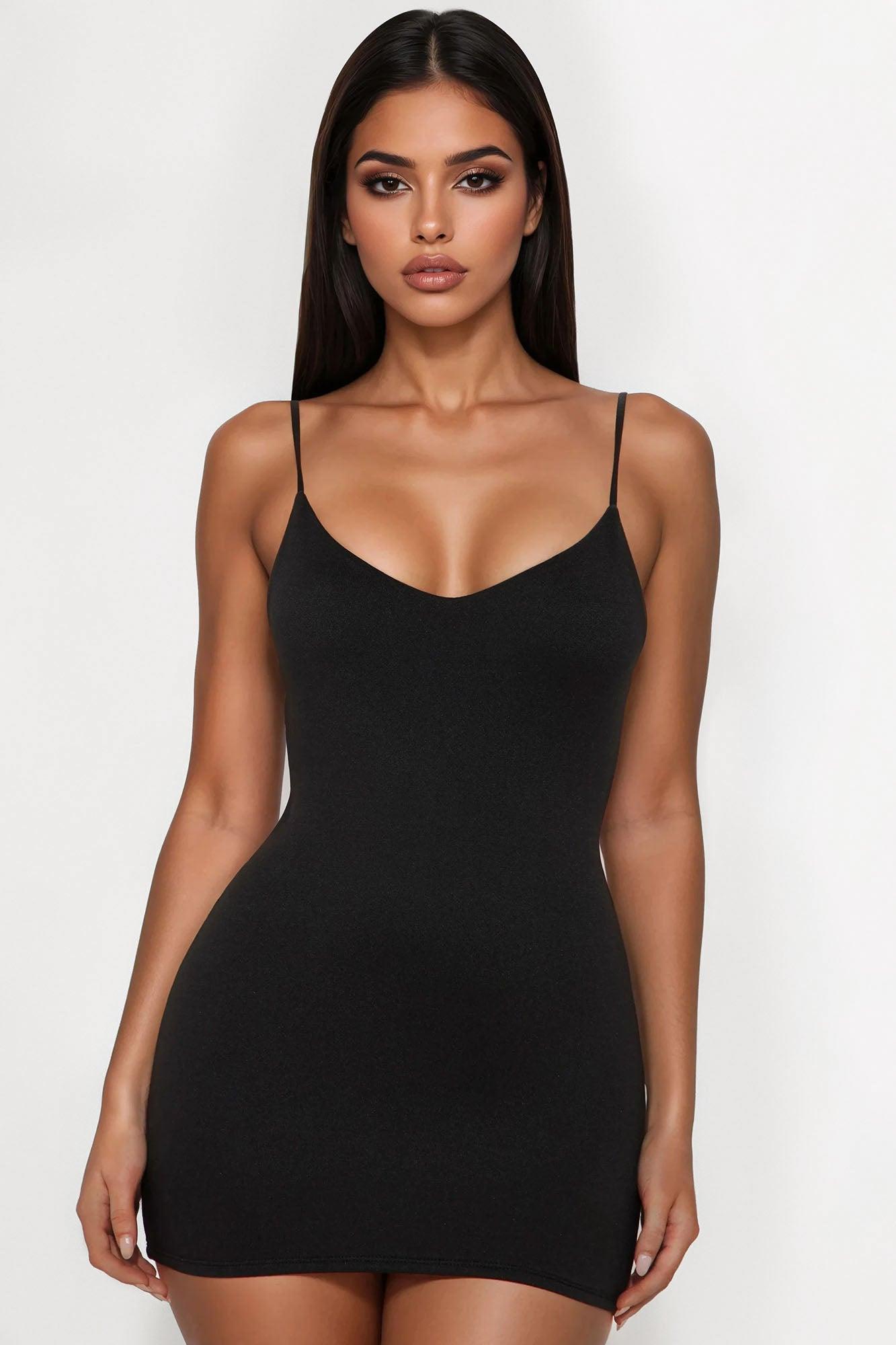 Dali Double Lined Micro Mini Dress - Black Female Product Image