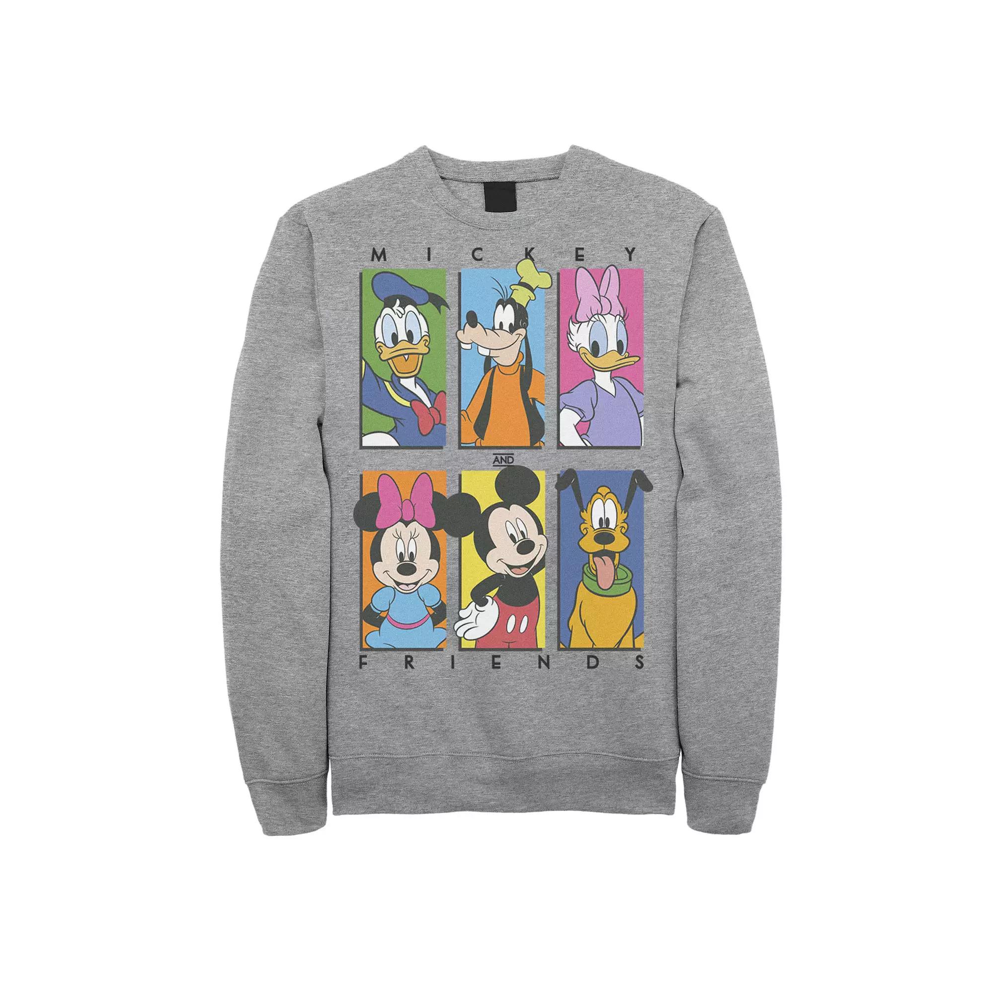 Disney's Mickey & Friends Men's Character Sweatshirt, Size: Small, Athletic Grey Product Image