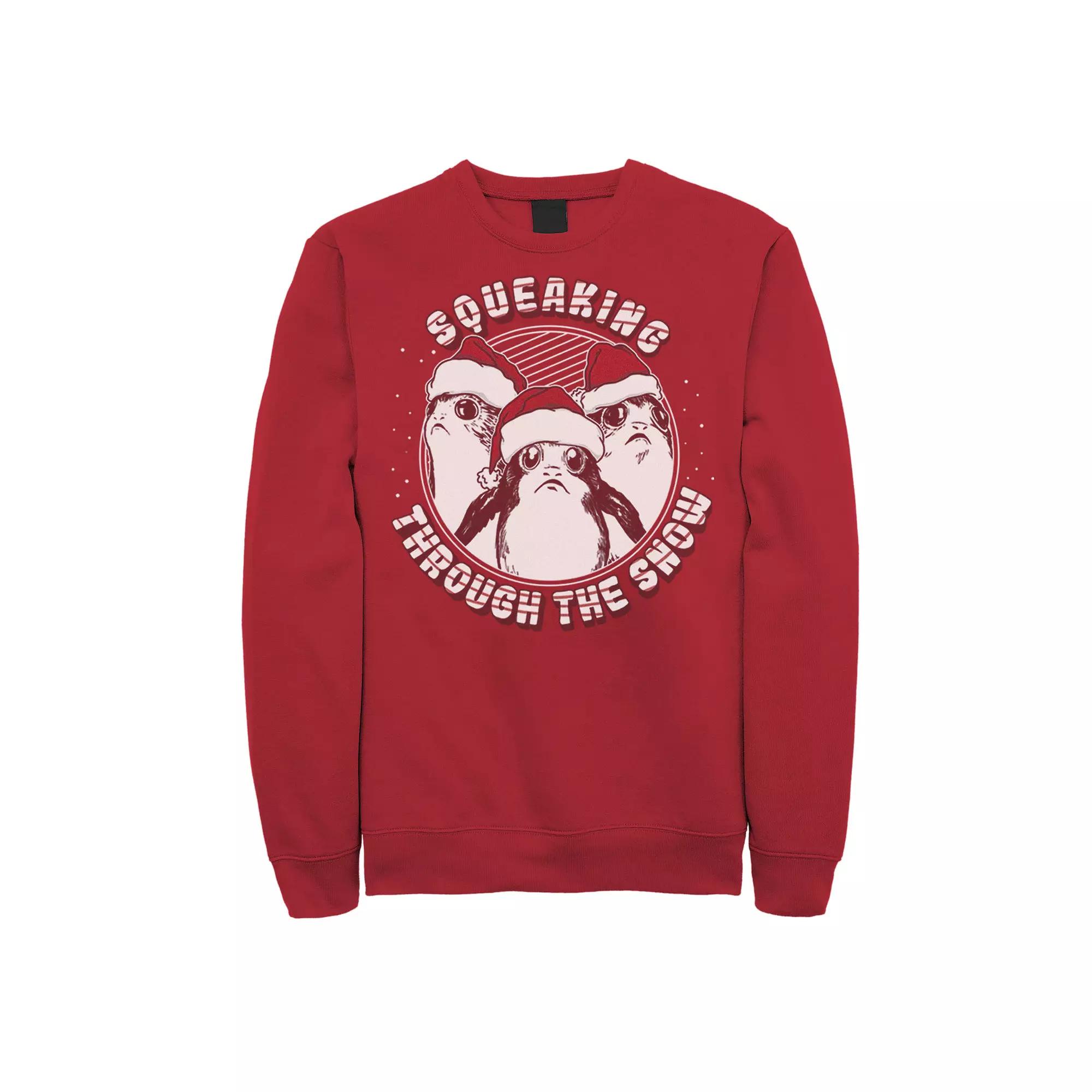 Men's Star Wars Porg Hearts Group Shot Valentine's Day Sweatshirt,  Product Image