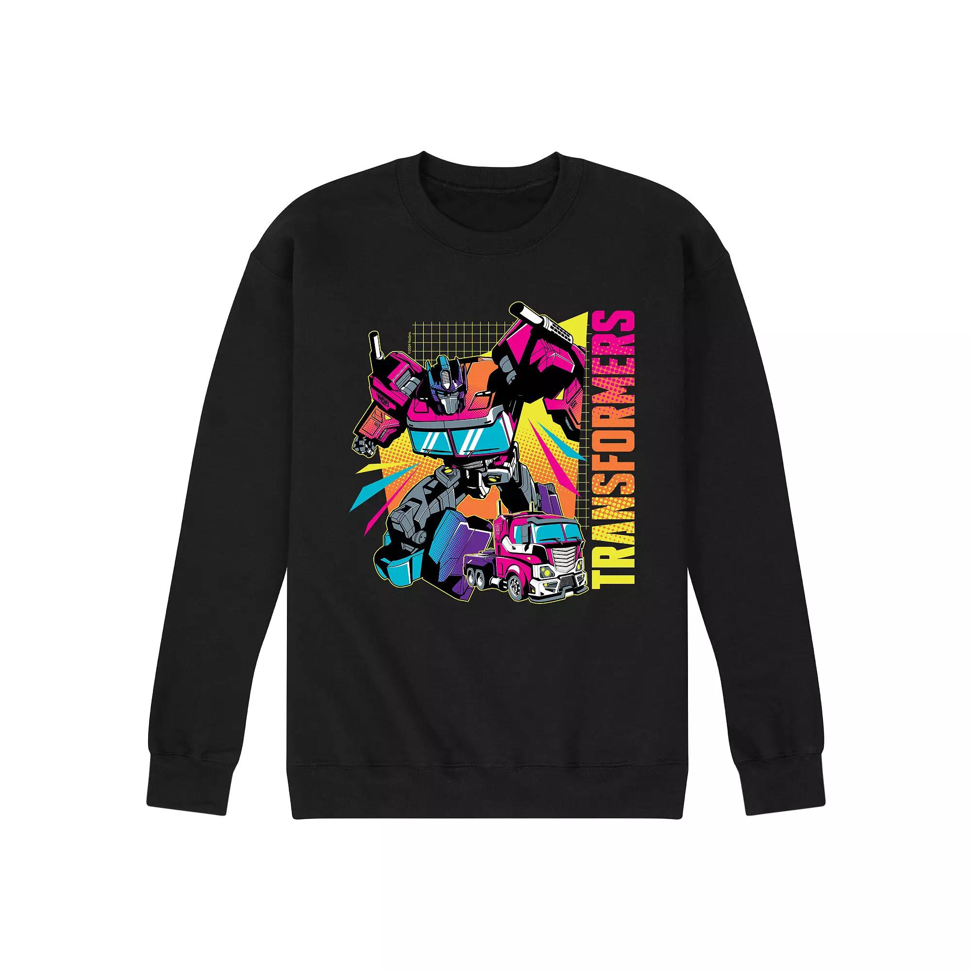 Men's Transformers Neon Halftones Fleece Sweatshirt,  Product Image
