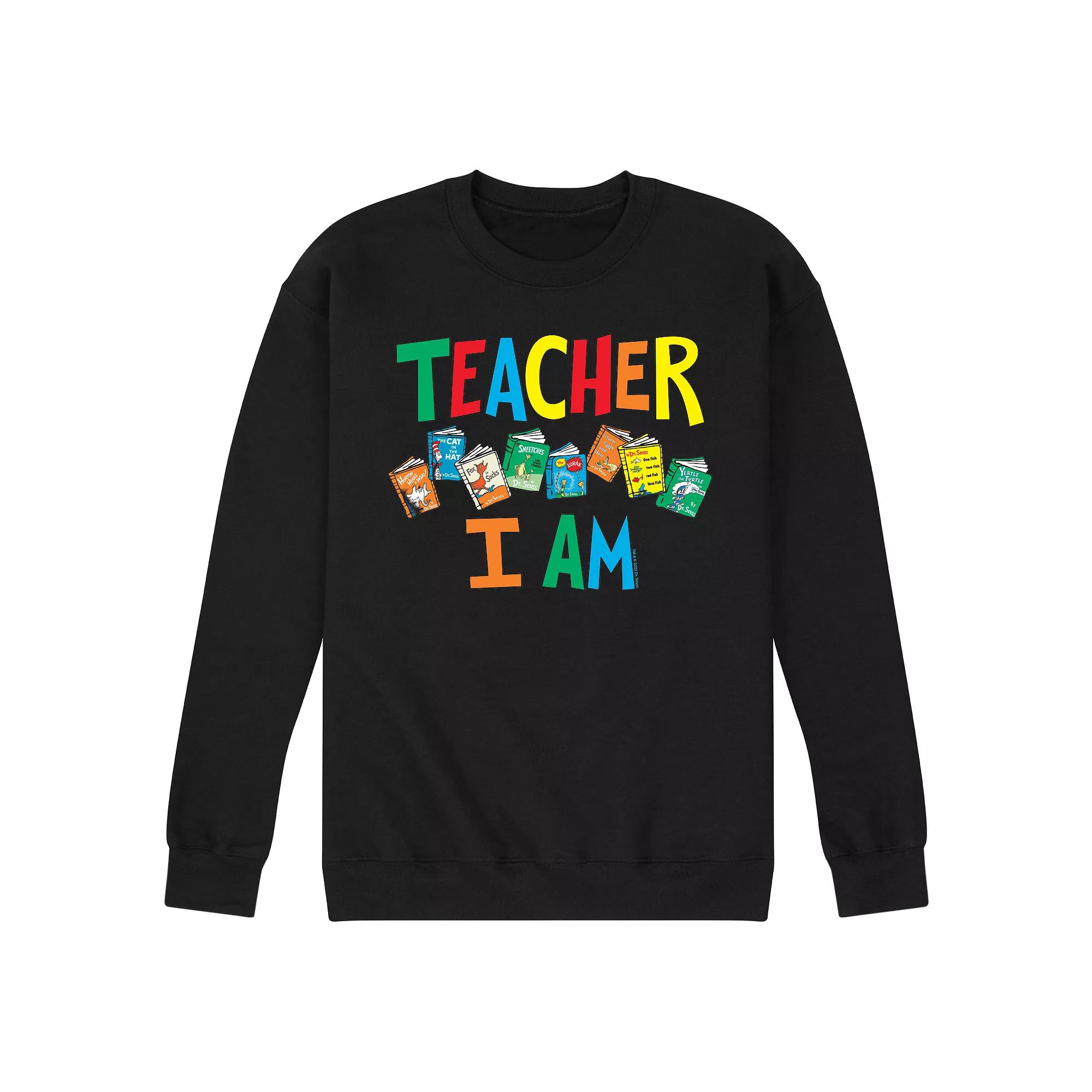 Men's Dr Seuss Teacher I Am Graphic Sweatshirt,  Product Image