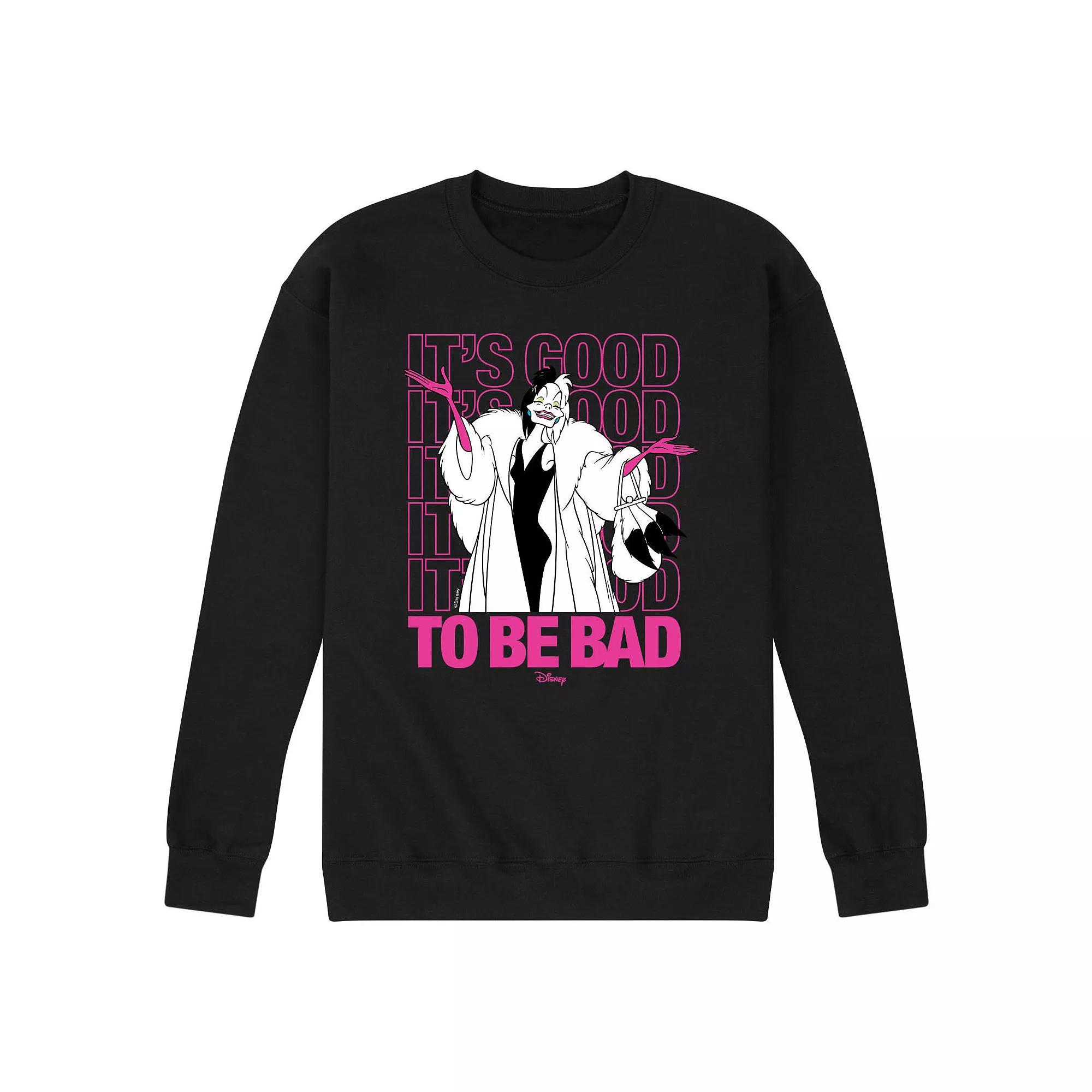 Disney Villains Men's Good To Be Bad Fleece Graphic Tee,  Product Image