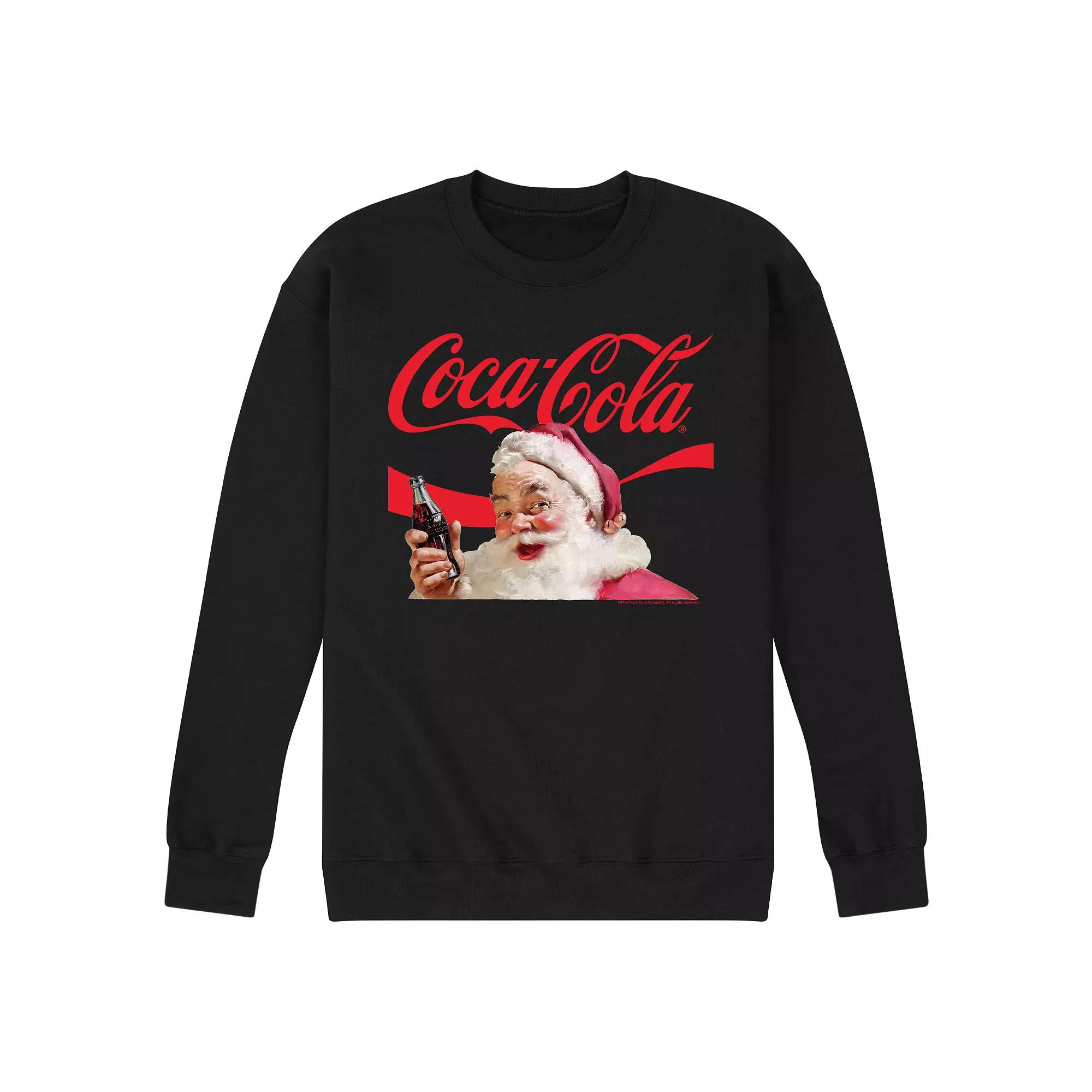 Men's CocaCola Santa Closeup Sweatshirt,  Product Image