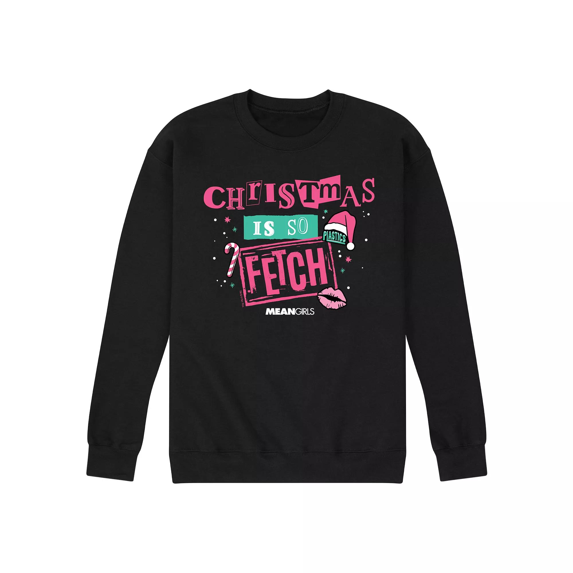 Men's Mean Girls Christmas Is So Fetch Fleece Sweatshirt,  Product Image